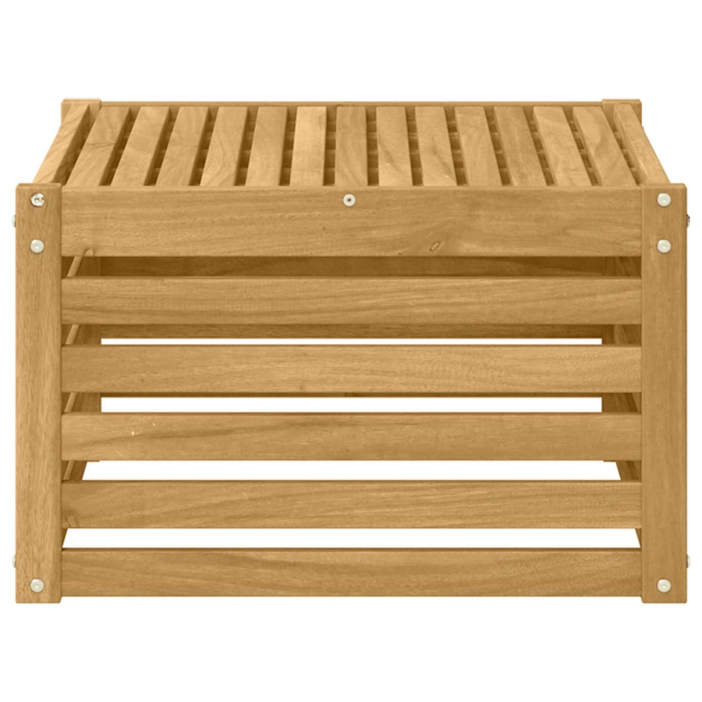 Outdoor Table Solid Acacia Wood White 59 x 59 x 37 cm
