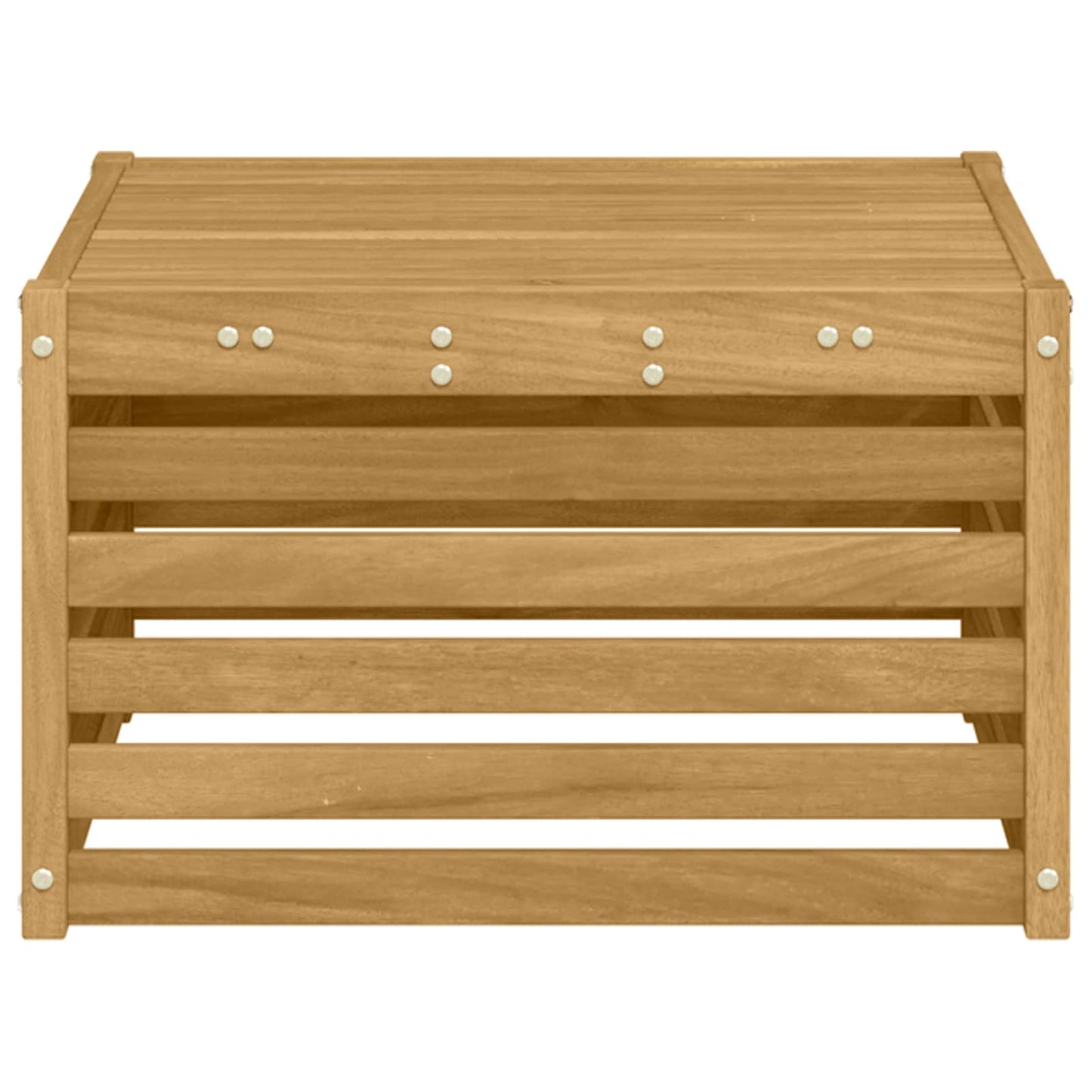 Outdoor Table Solid Acacia Wood White 59 x 59 x 37 cm