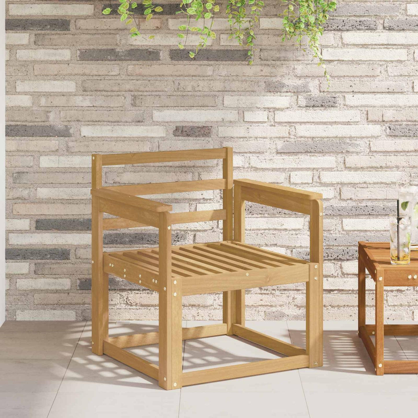 Armrests Module 2 pcs White 59 x 6 x 61 cm Solid Acacia Wood