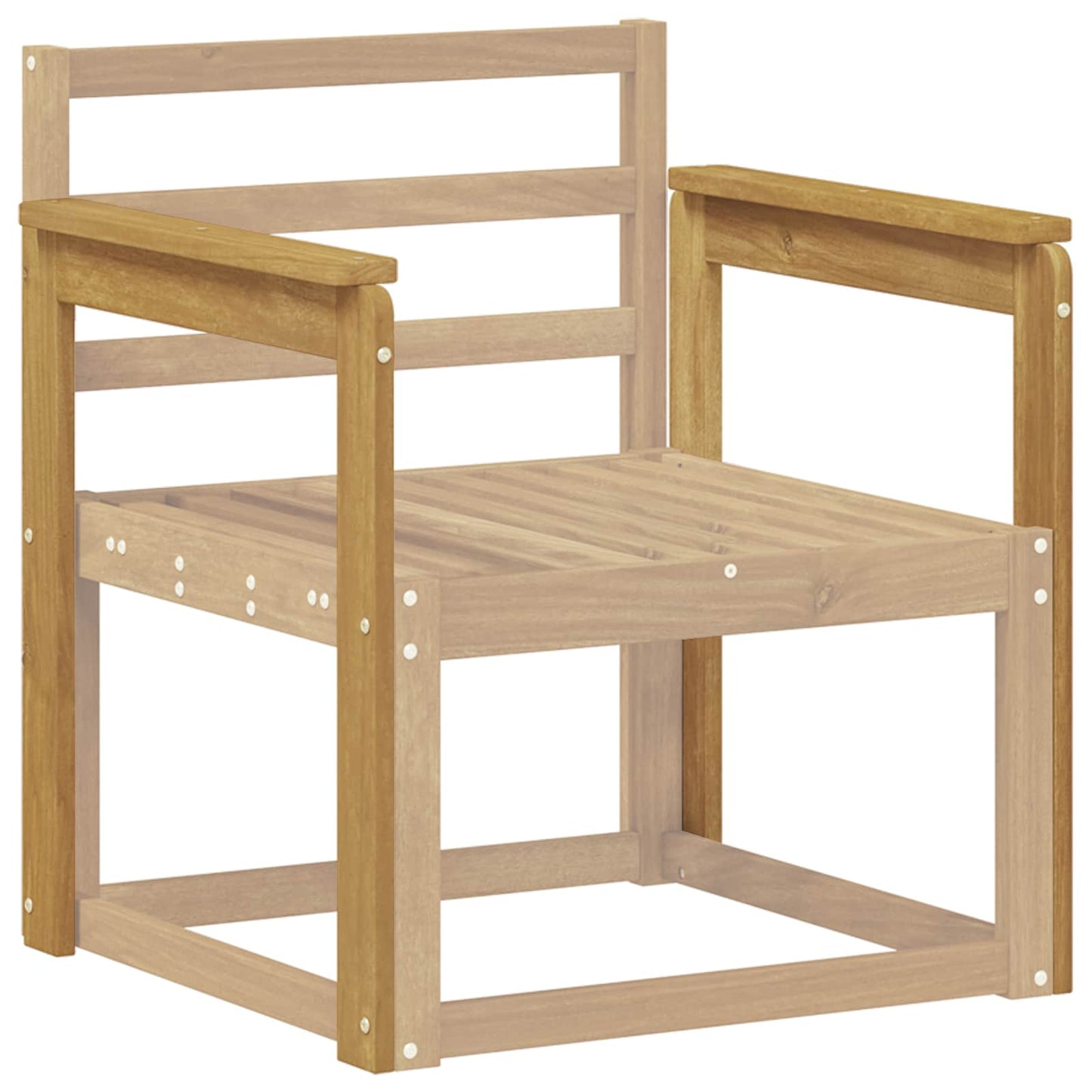 Armrests Module 2 pcs White 59 x 6 x 61 cm Solid Acacia Wood