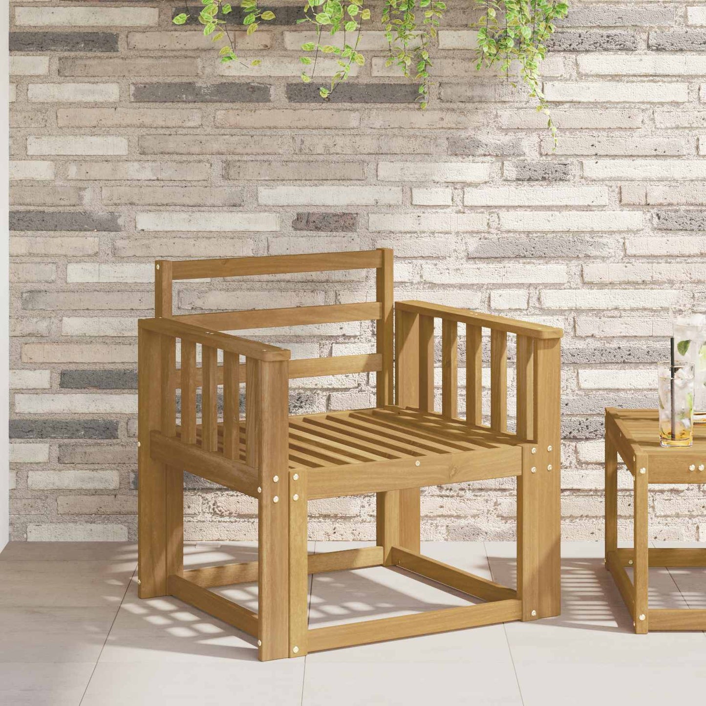 Armrests Module 2 pcs White 60 x 6 x 61 cm Solid Acacia Wood