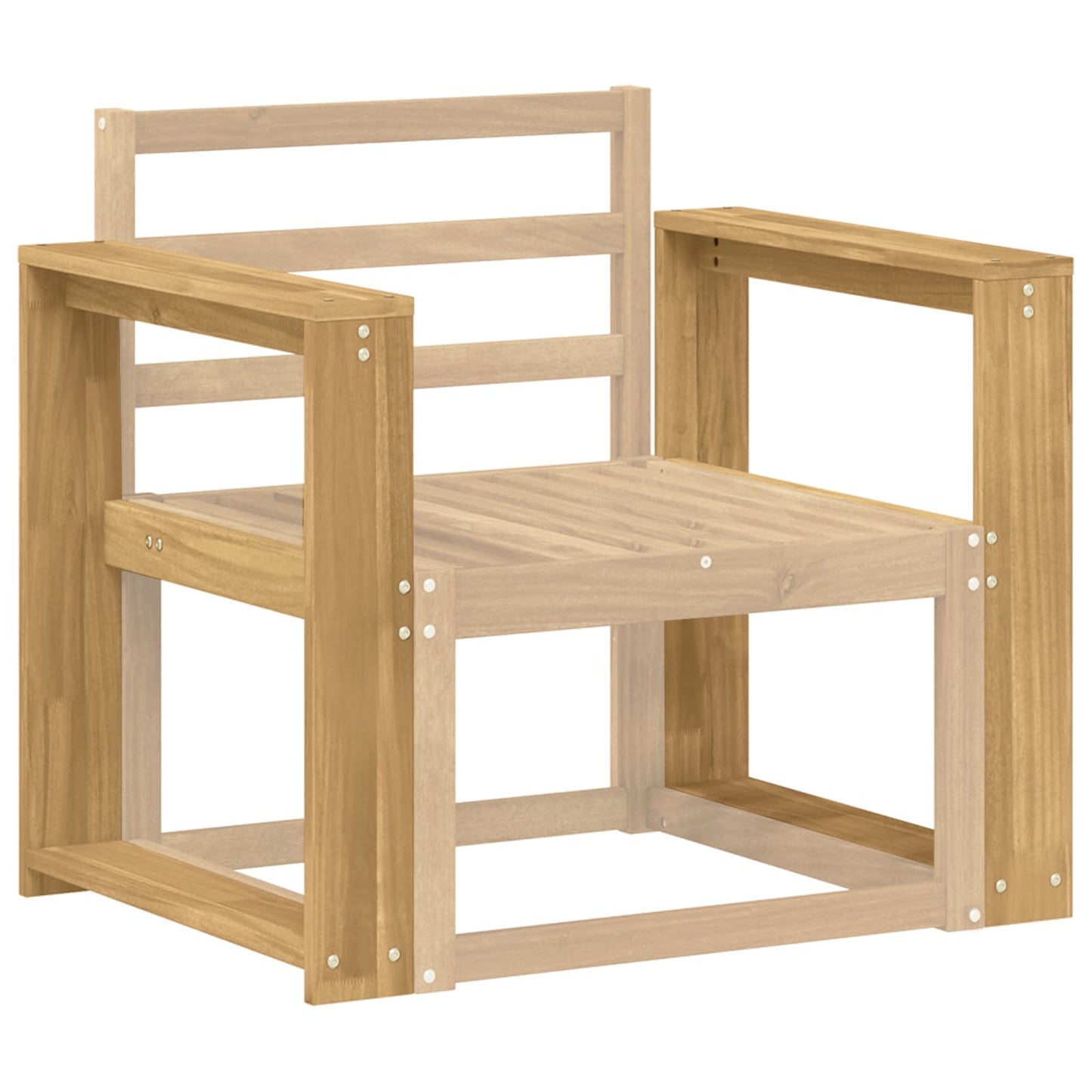 Armrests Module 2 pcs White 58.5 x 10 x 61 cm Solid Acacia Wood