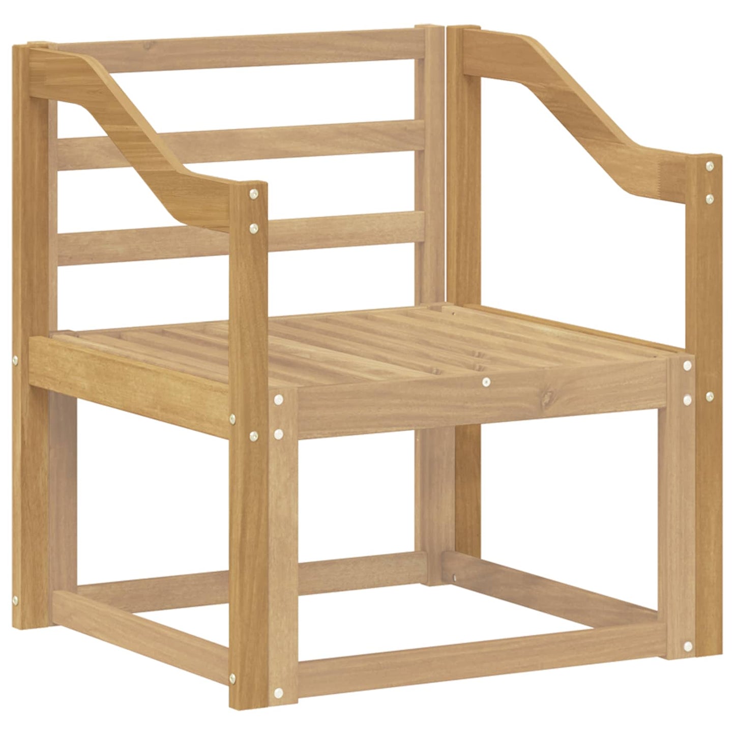 Armrests Module 2 pcs White 59 x 4 x 73 cm Solid Acacia Wood