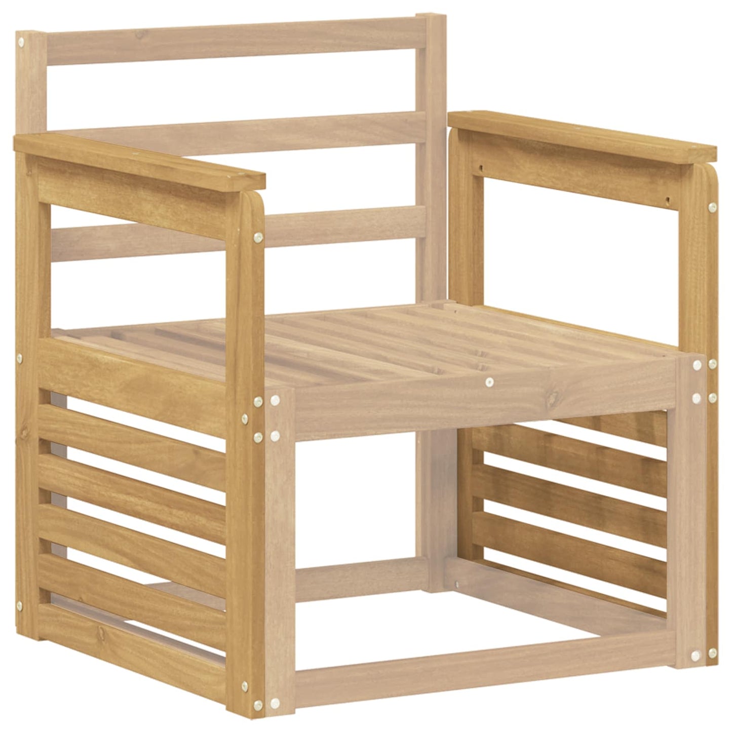 Armrests Module 2 pcs White 59 x 6 x 61 cm Solid Acacia Wood