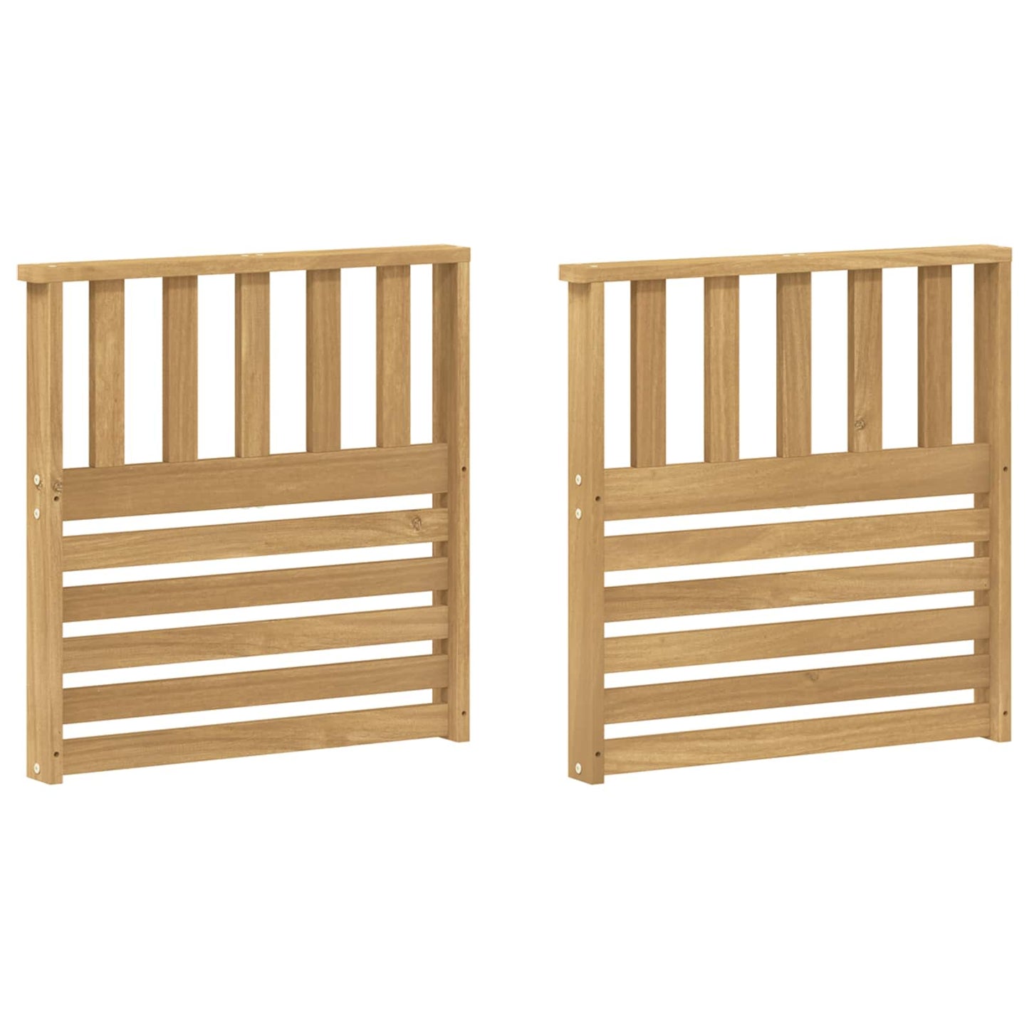 Armrests Module 2 pcs White 60 x 6 x 61 cm Solid Acacia Wood