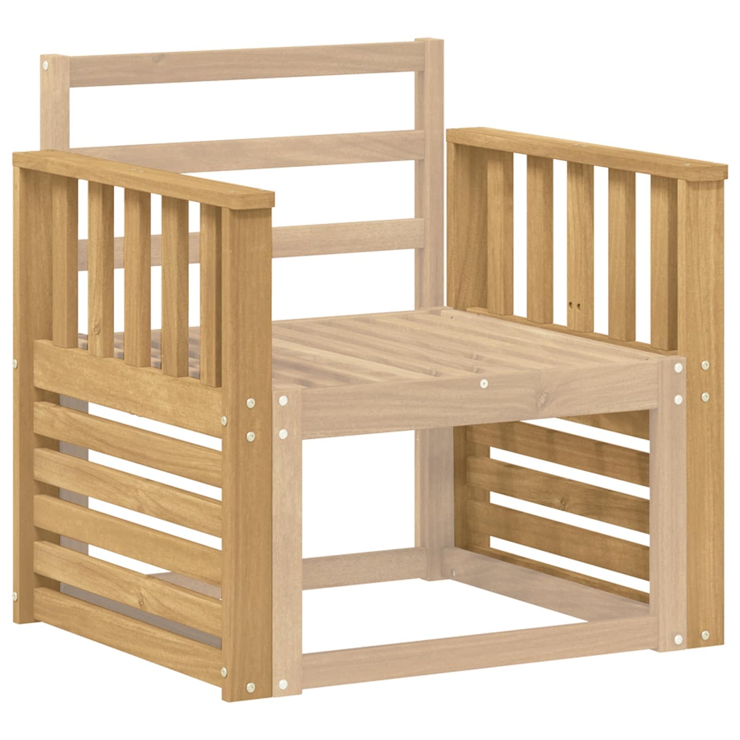 Armrests Module 2 pcs White 60 x 6 x 61 cm Solid Acacia Wood