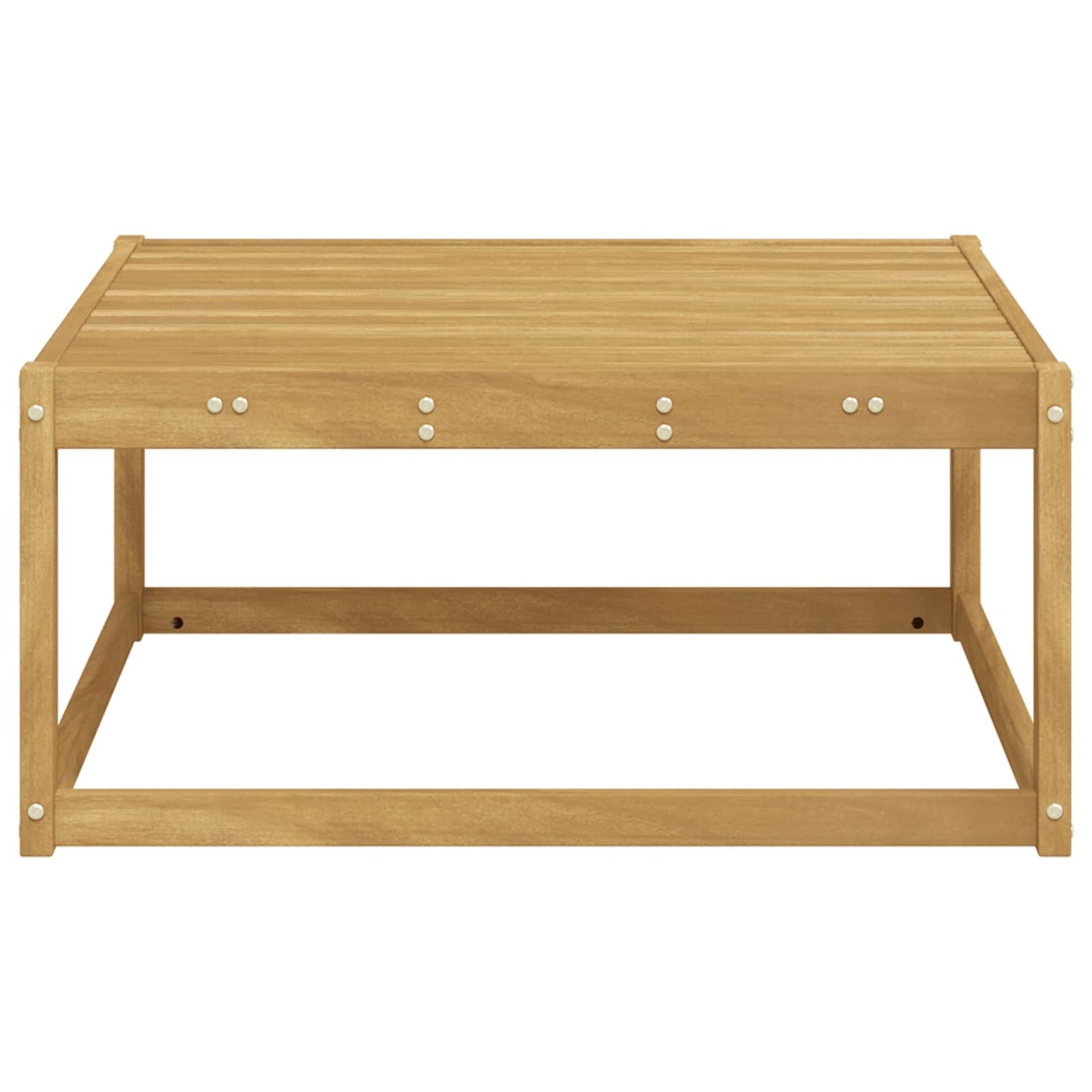 Outdoor Footstool Solid Acacia Wood White 79 x 79 x 37 cm