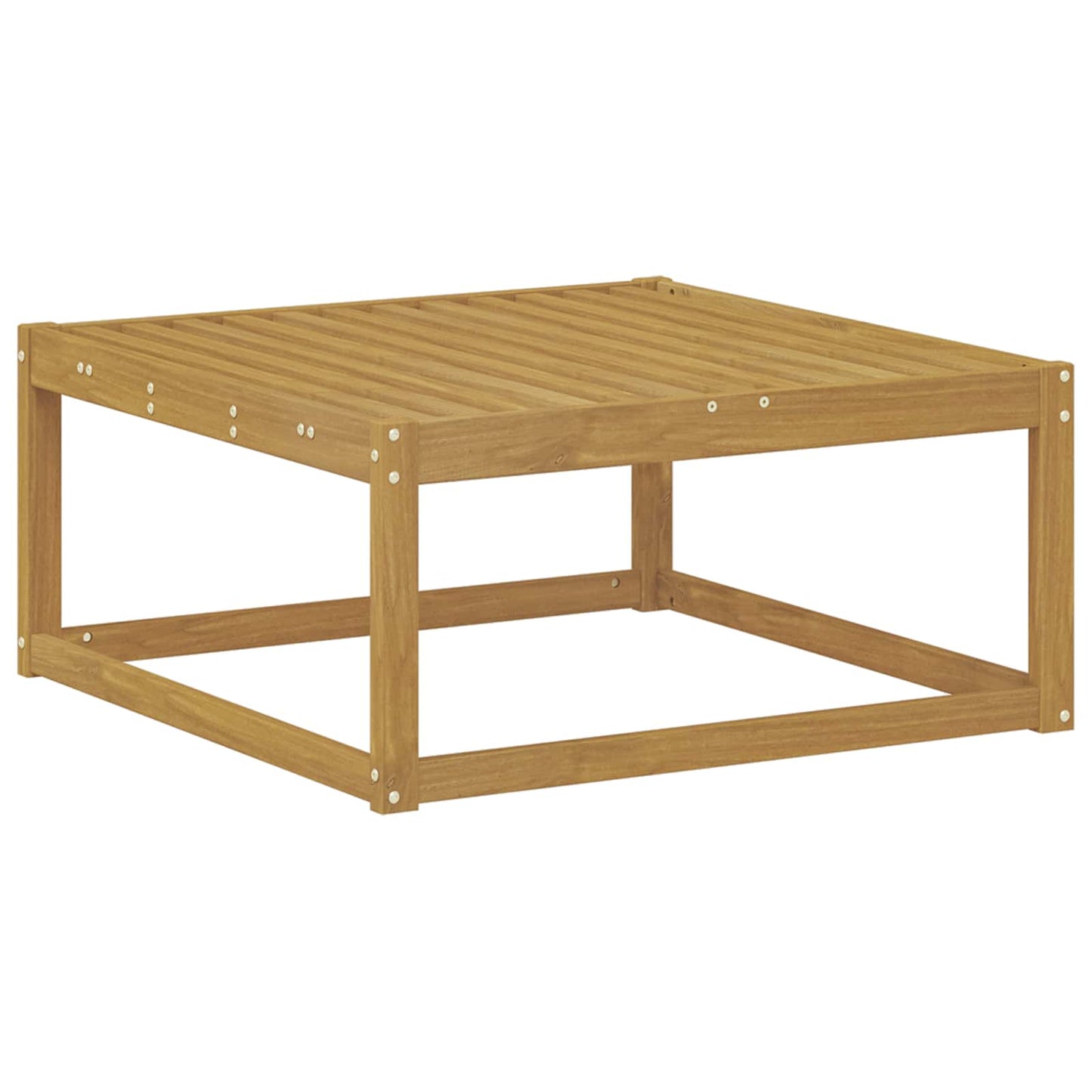 Outdoor Footstool Solid Acacia Wood White 79 x 79 x 37 cm