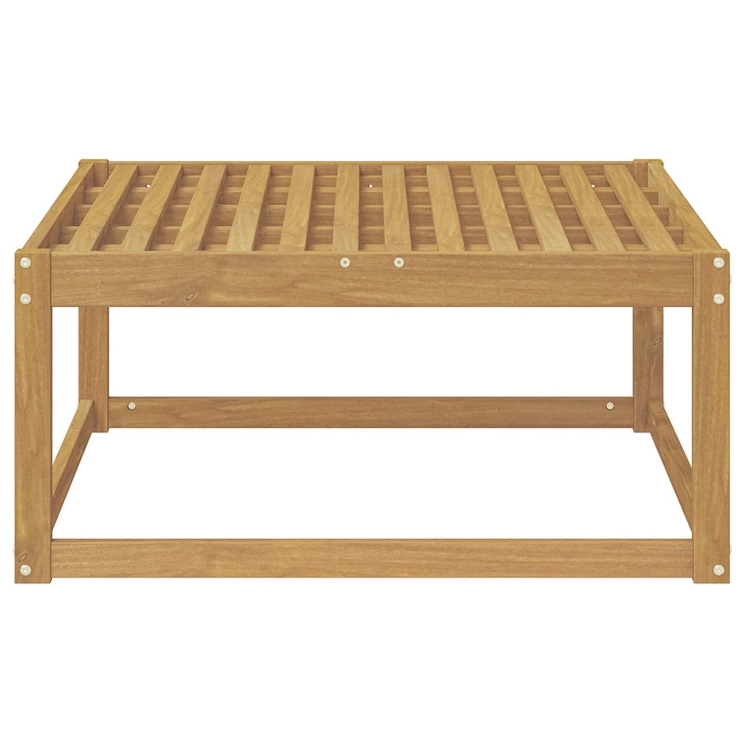 Outdoor Footstool Solid Acacia Wood White 79 x 79 x 37 cm