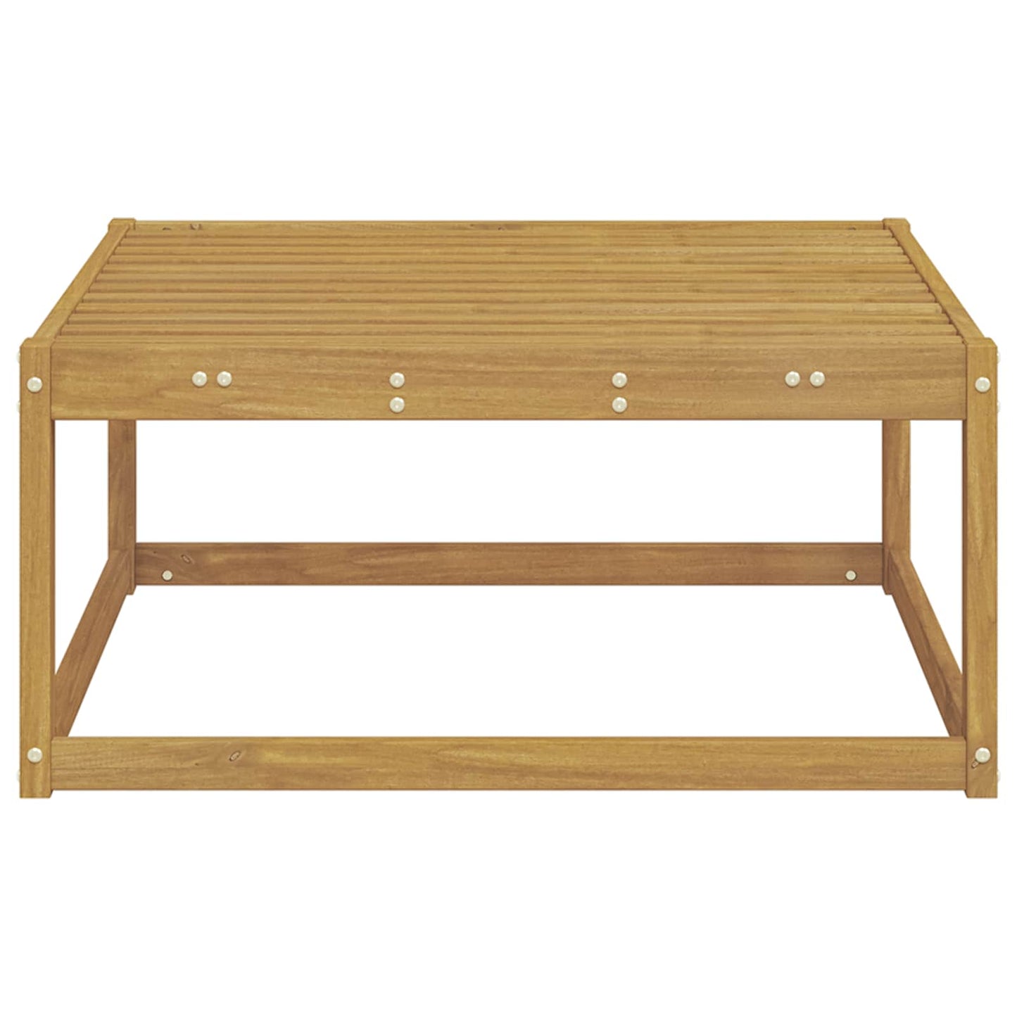 Outdoor Footstool Solid Acacia Wood White 79 x 79 x 37 cm
