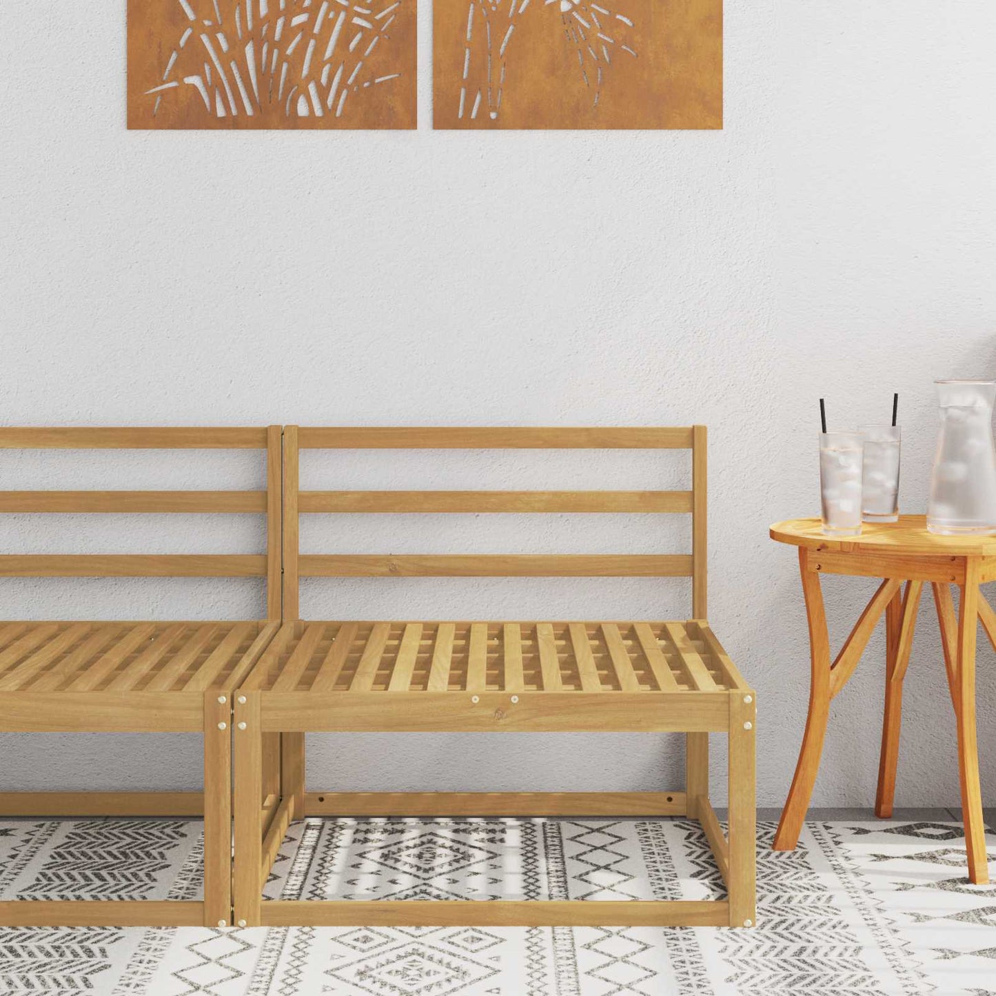 Outdoor Middle Sofa White 79 x 83 x 73 cm