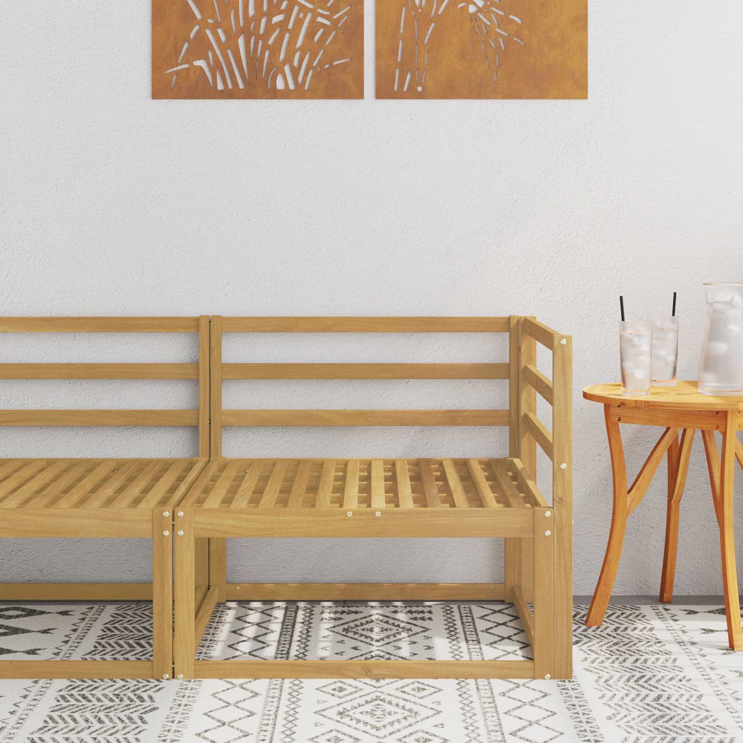 Outdoor Corner sofa White 83 x 83 x 73 cm