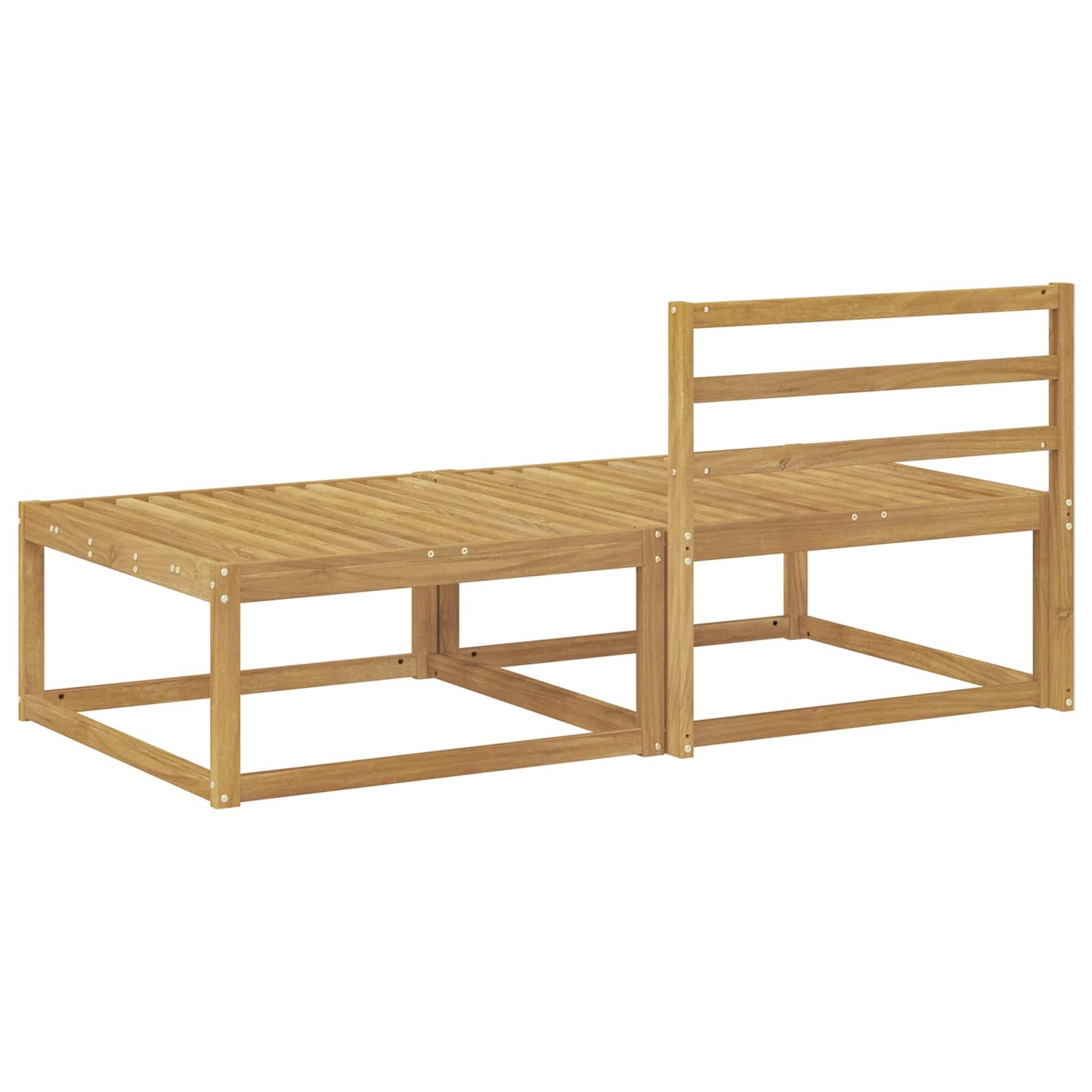 2 Piece Outdoor Footstool Polyester White