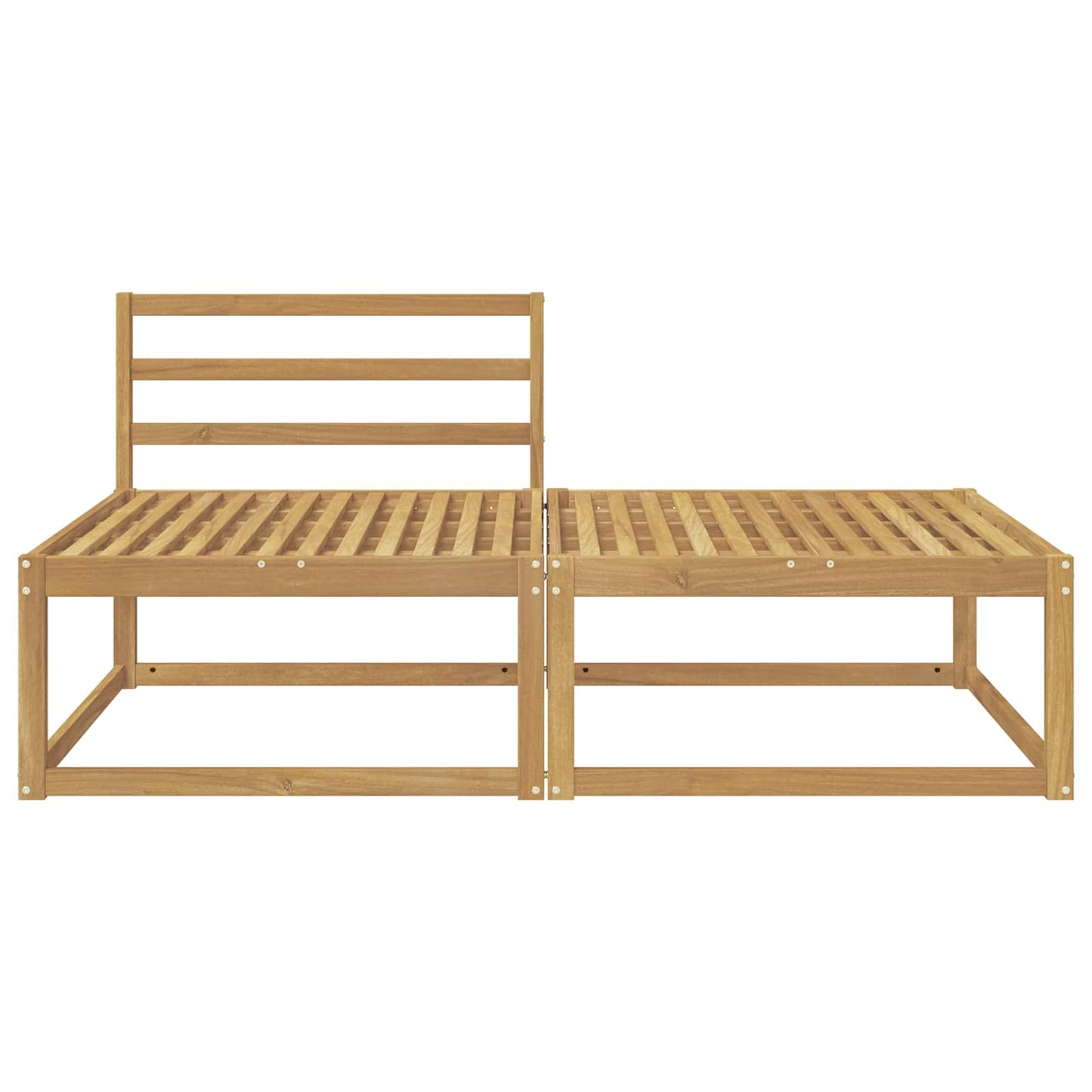 2 Piece Outdoor Footstool Polyester White