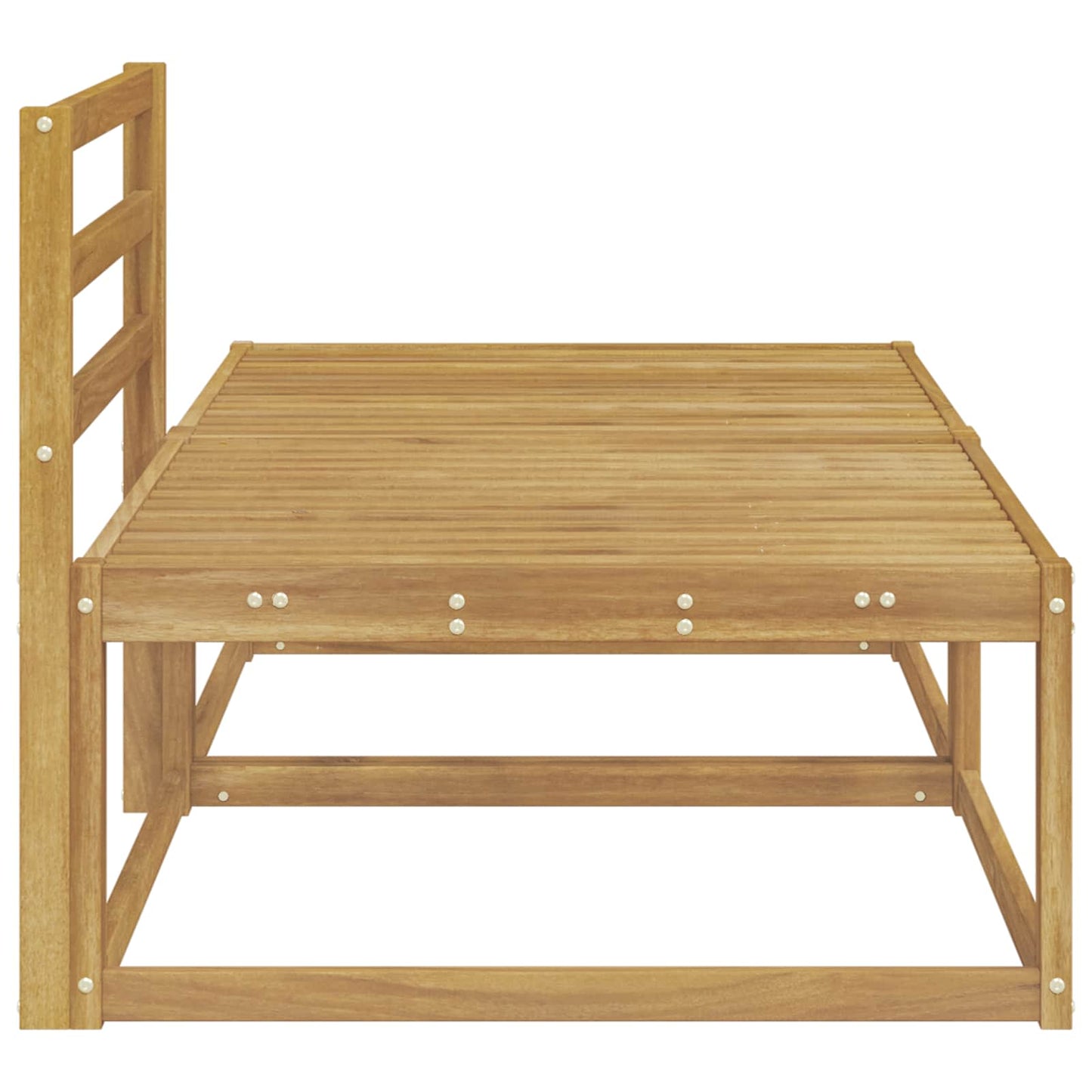 2 Piece Outdoor Footstool Polyester White