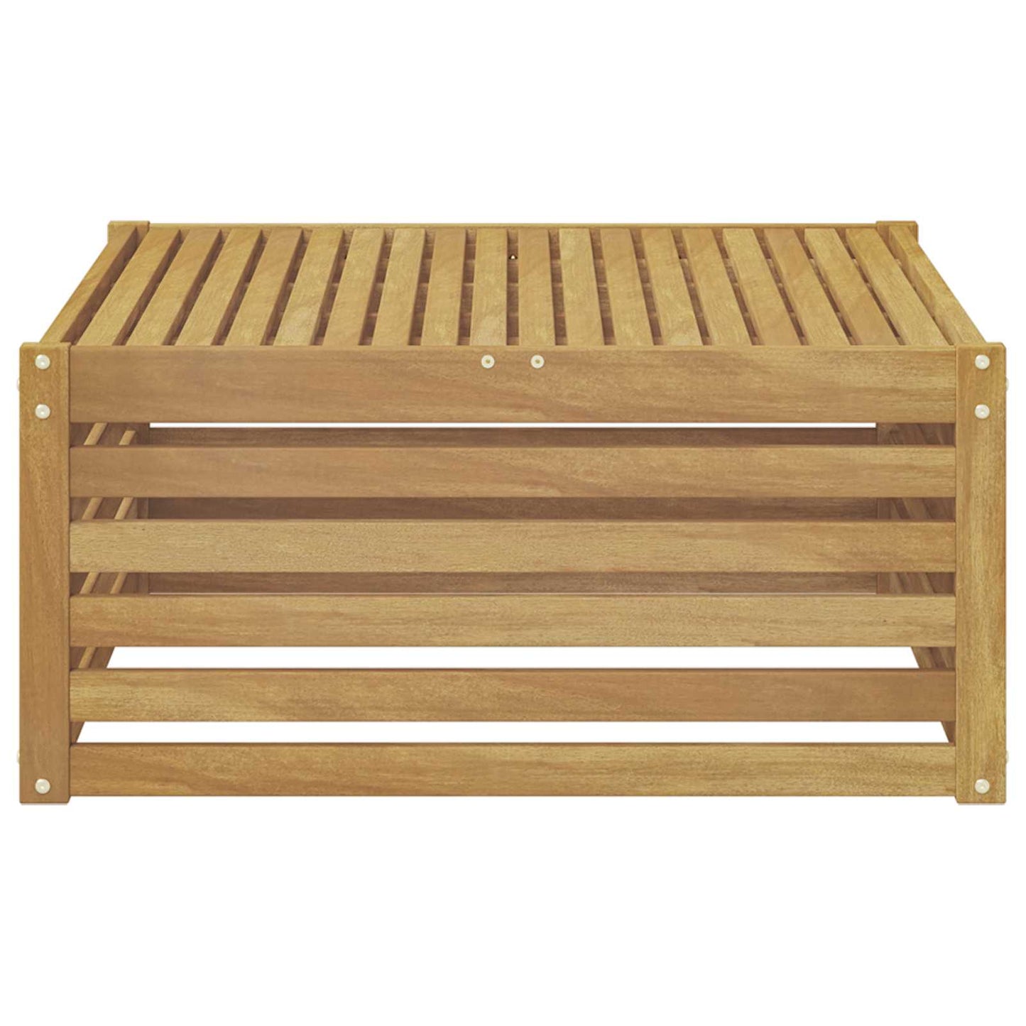 Outdoor Table Solid Acacia Wood White 79 x 79 x 37 cm