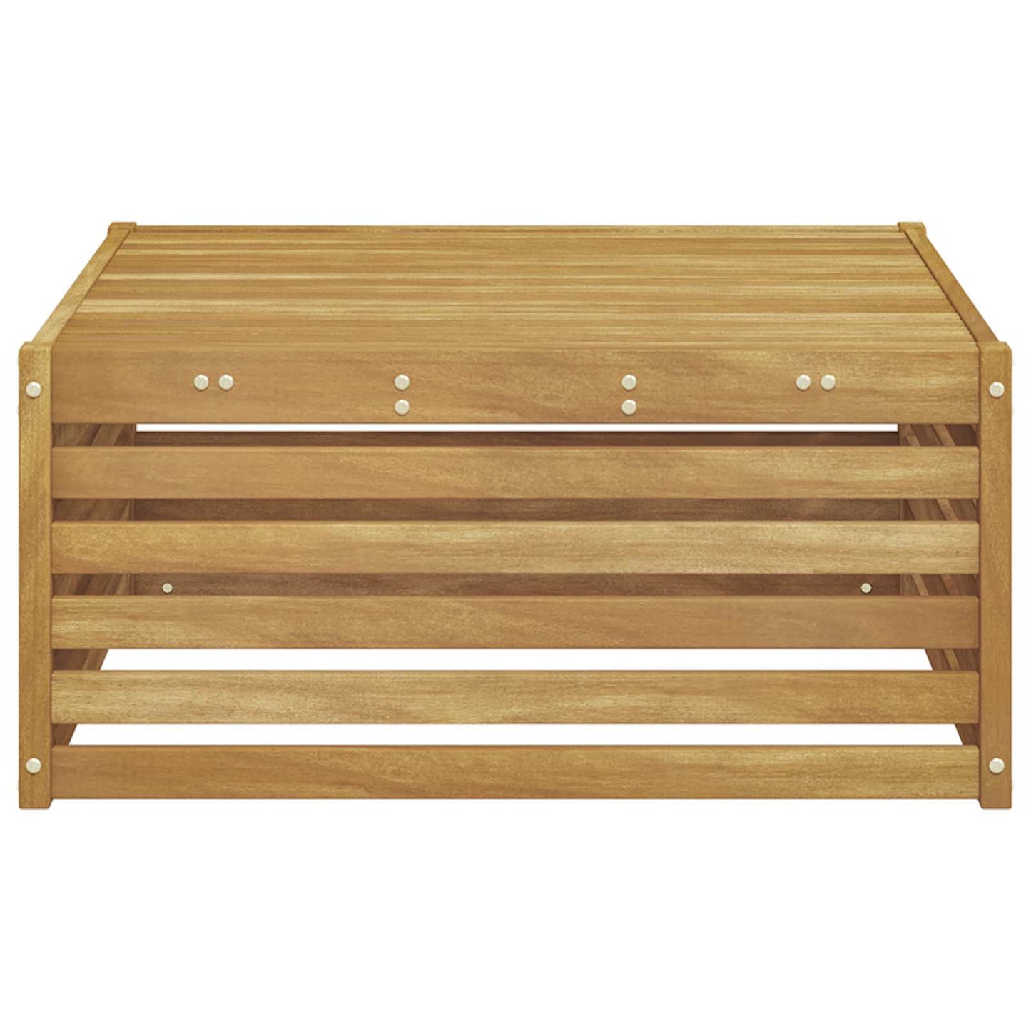 Outdoor Table Solid Acacia Wood White 79 x 79 x 37 cm