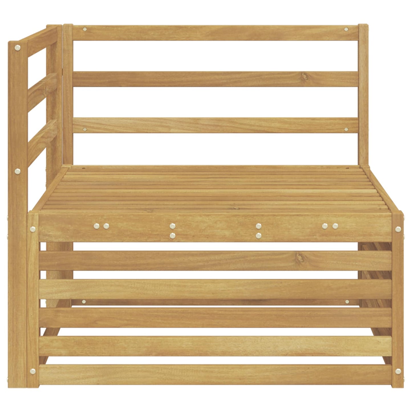 Outdoor Corner Sofa Solid Acacia Wood White 83 x 83 x 73 cm