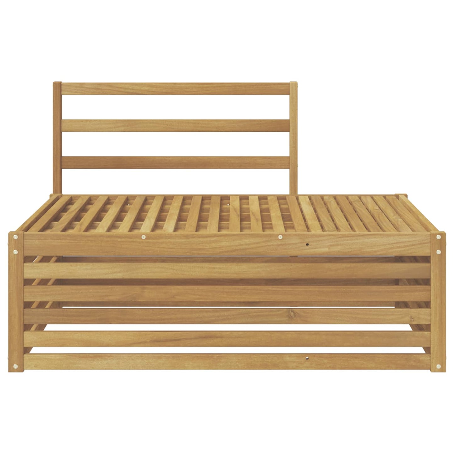 Outdoor End sofa White 115 x 83 x 73 cm Solid Acacia Wood