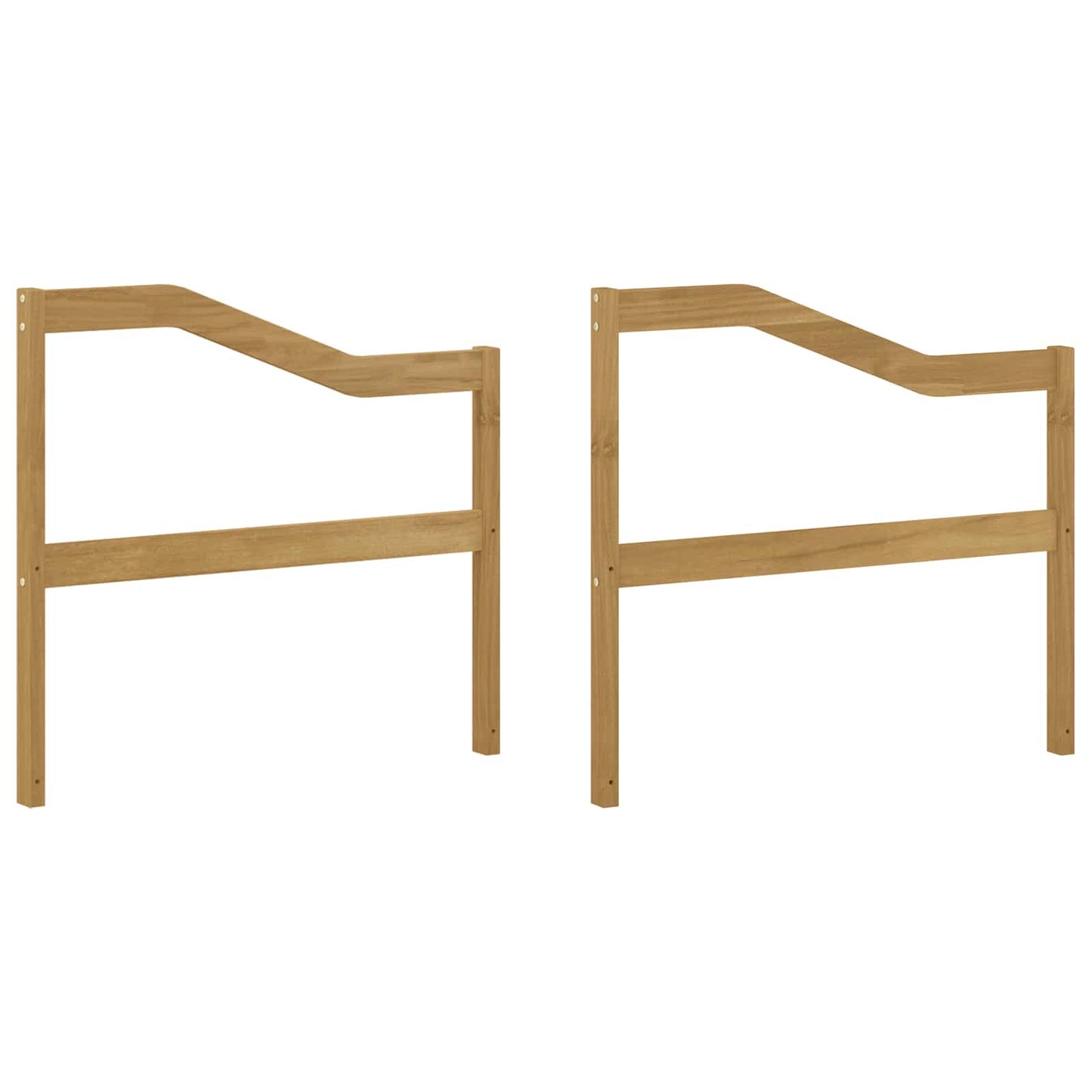 Armrests Module 2 pcs White 79 x 4 x 73 cm Solid Acacia Wood