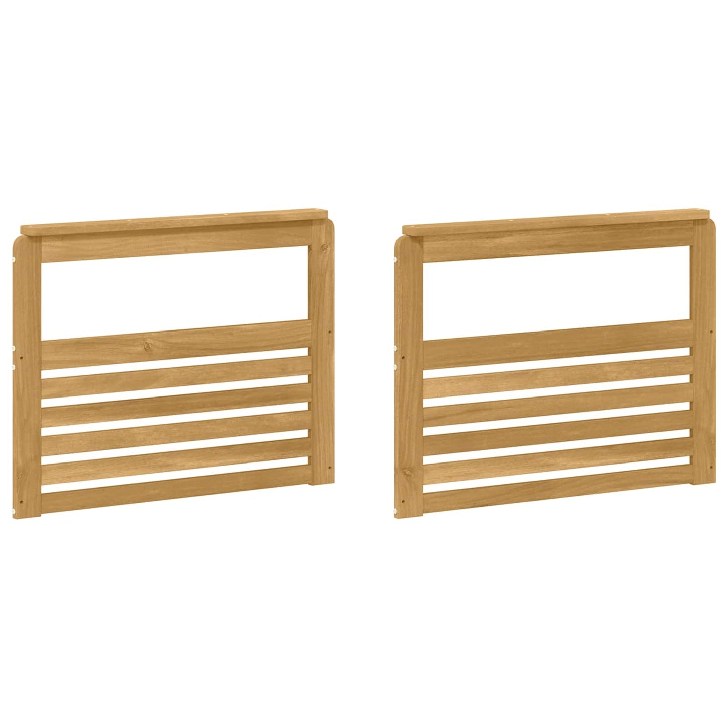 Armrests Module 2 pcs White 79 x 6 x 61 cm Solid Acacia Wood