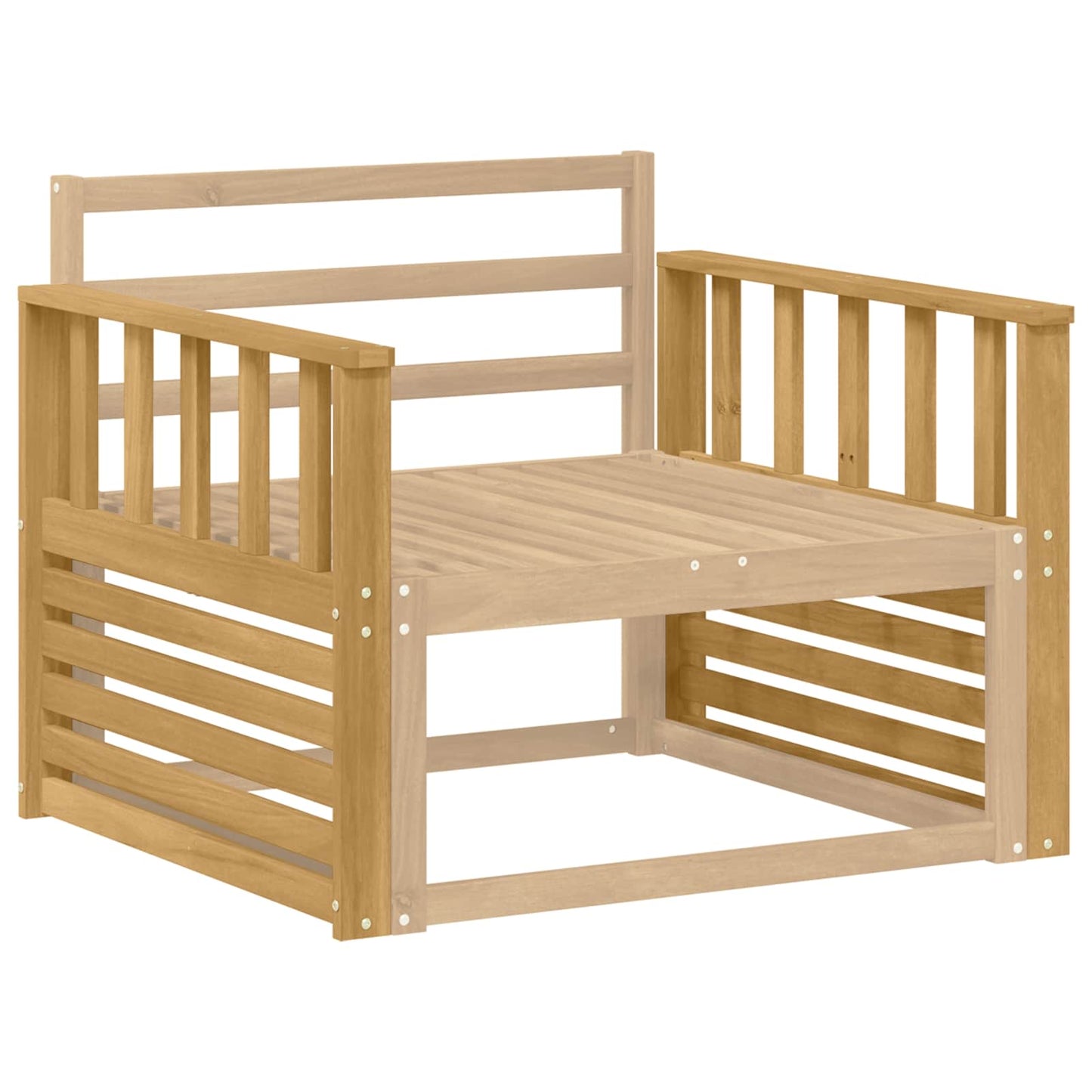 Armrests Module 2 pcs White 80 x 6 x 61 cm Solid Acacia Wood