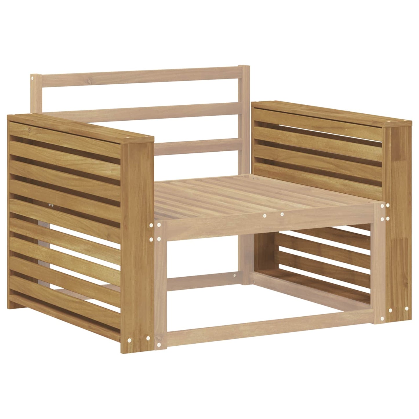 Armrests Module 2 pcs White 78.5 x 10 x 61 cm Solid Acacia Wood