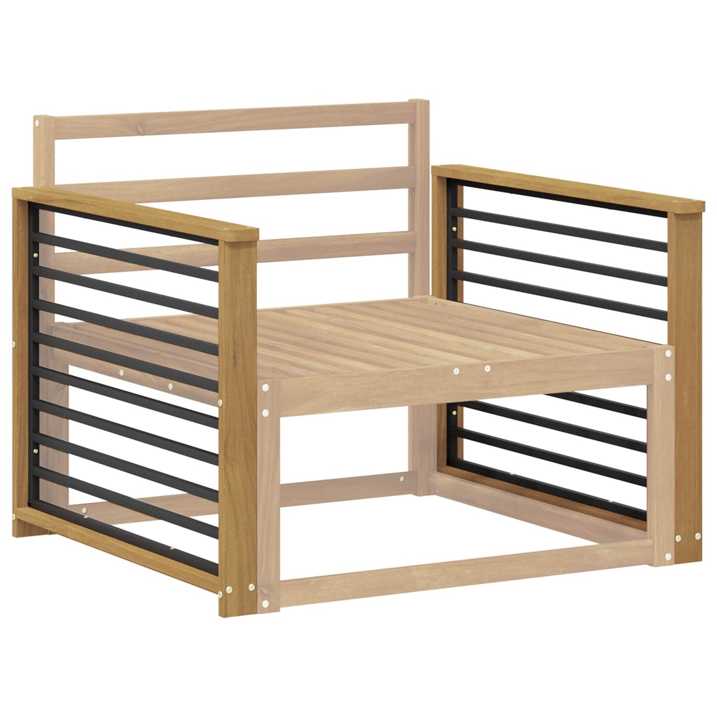 Armrests Module 2 pcs White 80 x 6 x 61 cm Solid Acacia Wood