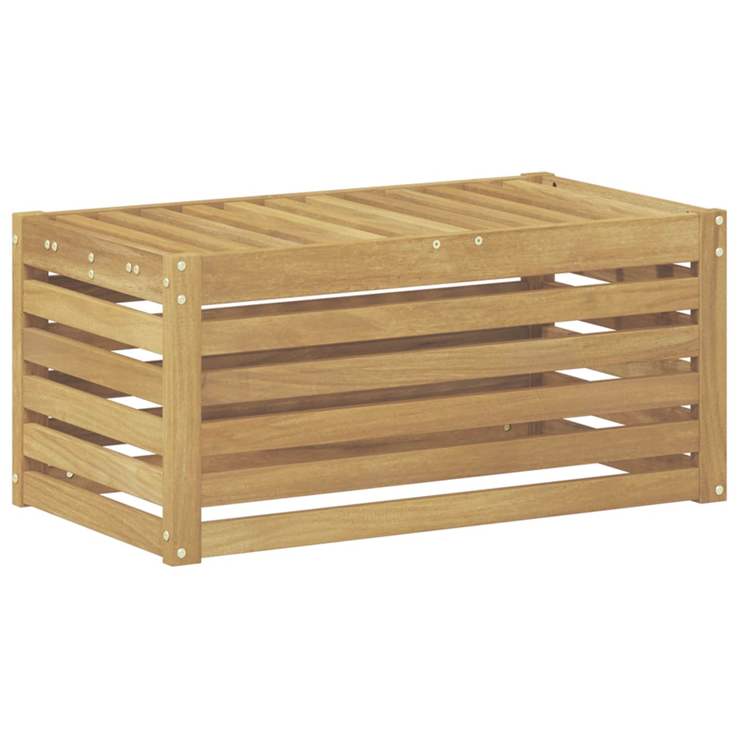 Outdoor Stool Bench Solid Acacia Wood White 79 x 43 x 37 cm