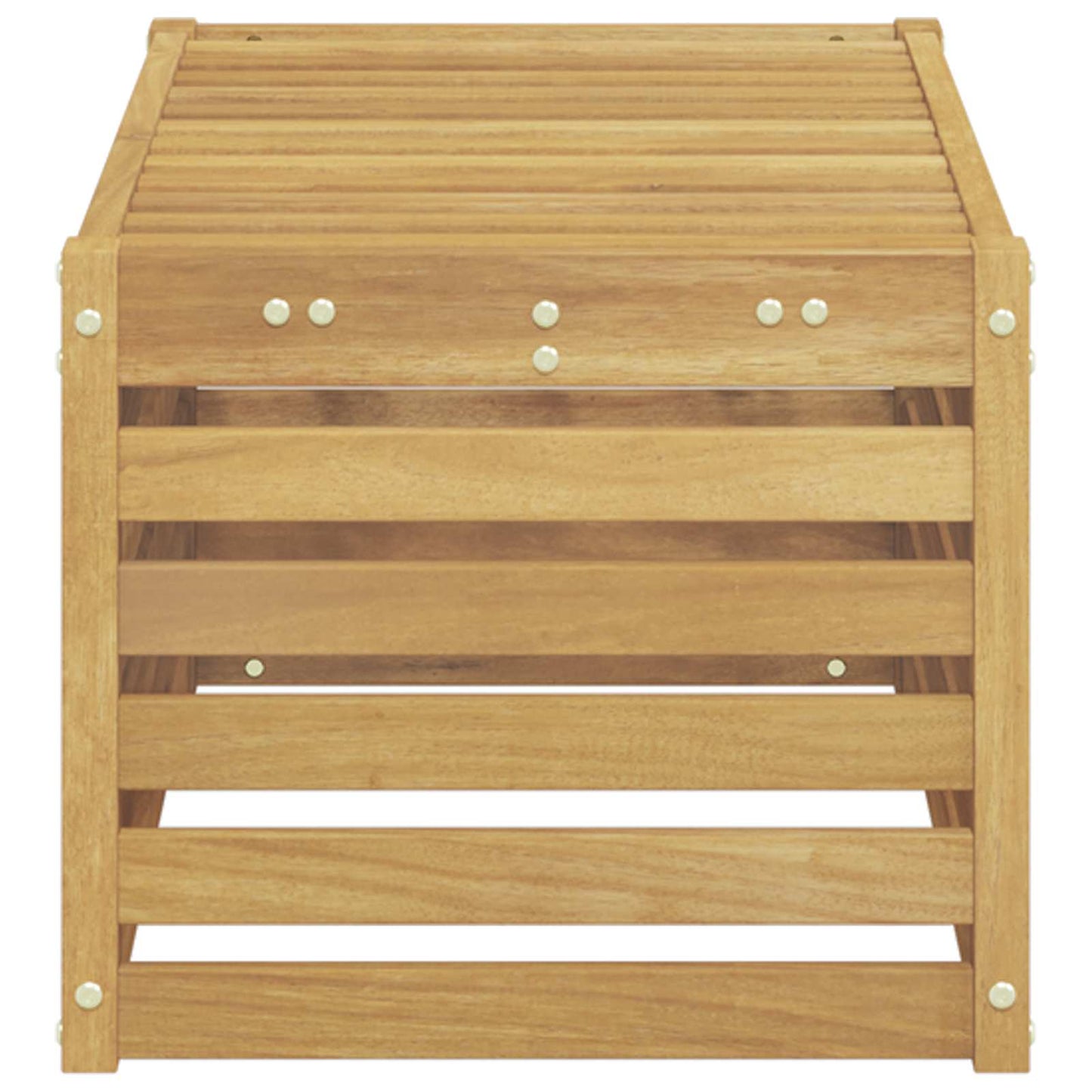 Outdoor Stool Bench Solid Acacia Wood White 79 x 43 x 37 cm