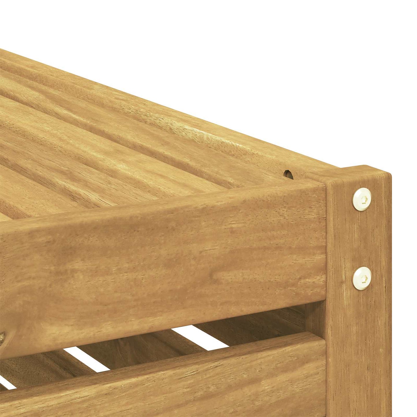 Outdoor Stool Bench White 115 x 43 x 37 cm Solid Acacia Wood