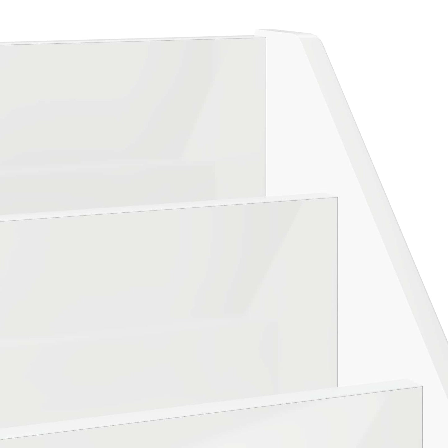 Kids Bookshelf High Gloss White 72.5 x 29.5 x 69 cm