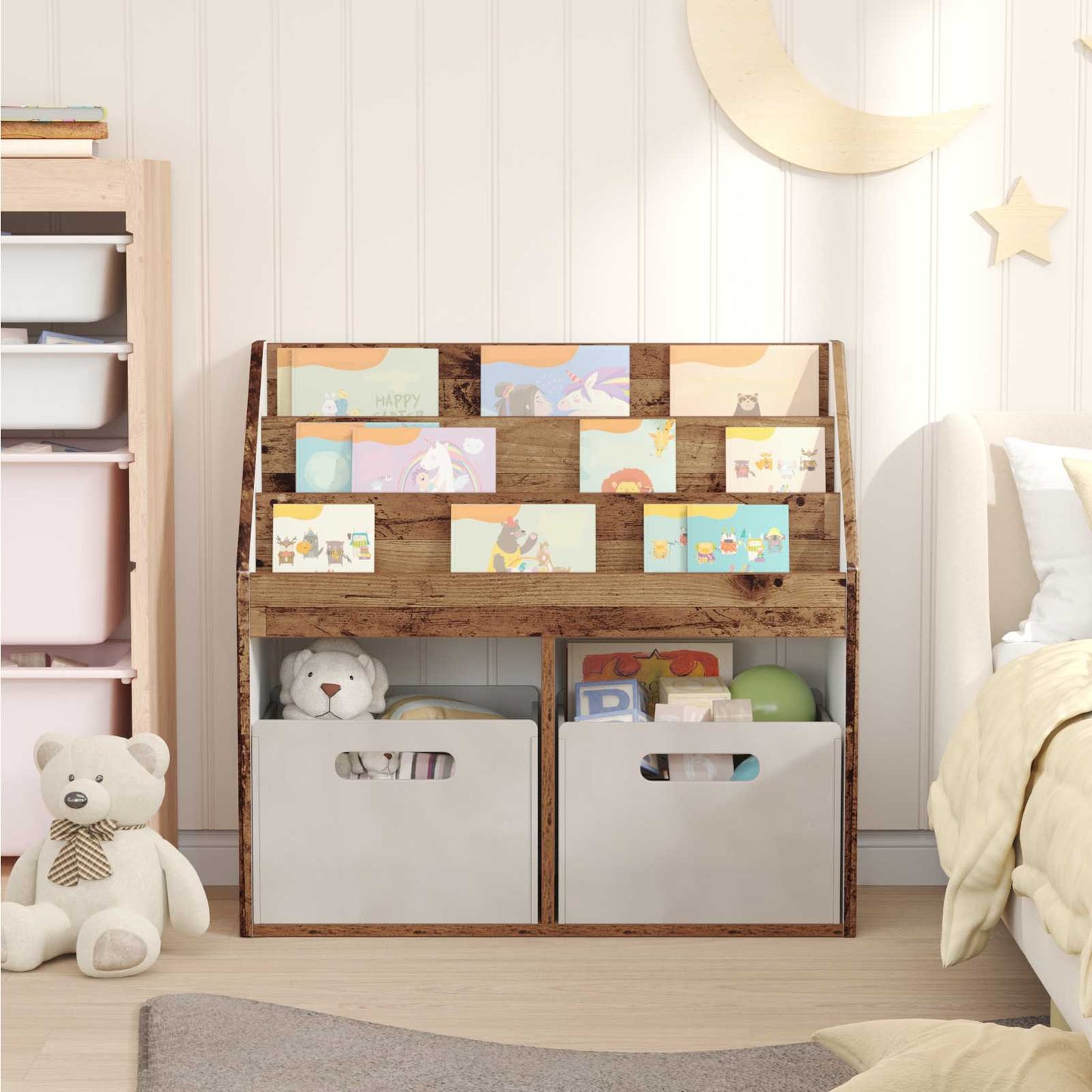 Kids Bookshelf Old Wood 72.5 x 29.5 x 69 cm Engineered Wood
