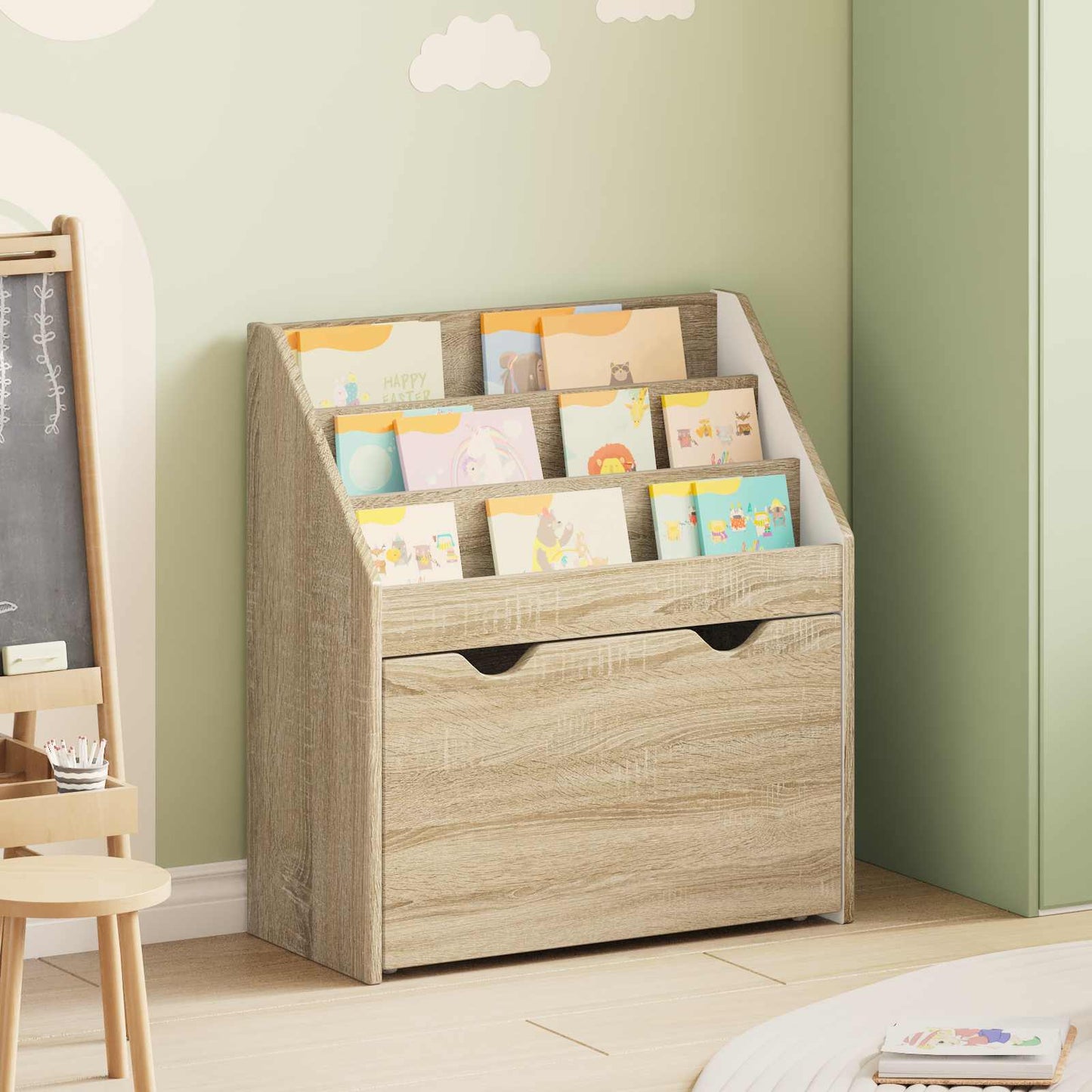 Kids Bookshelf Sonoma Oak 60 x 29.5 x 69 cm Engineered Wood