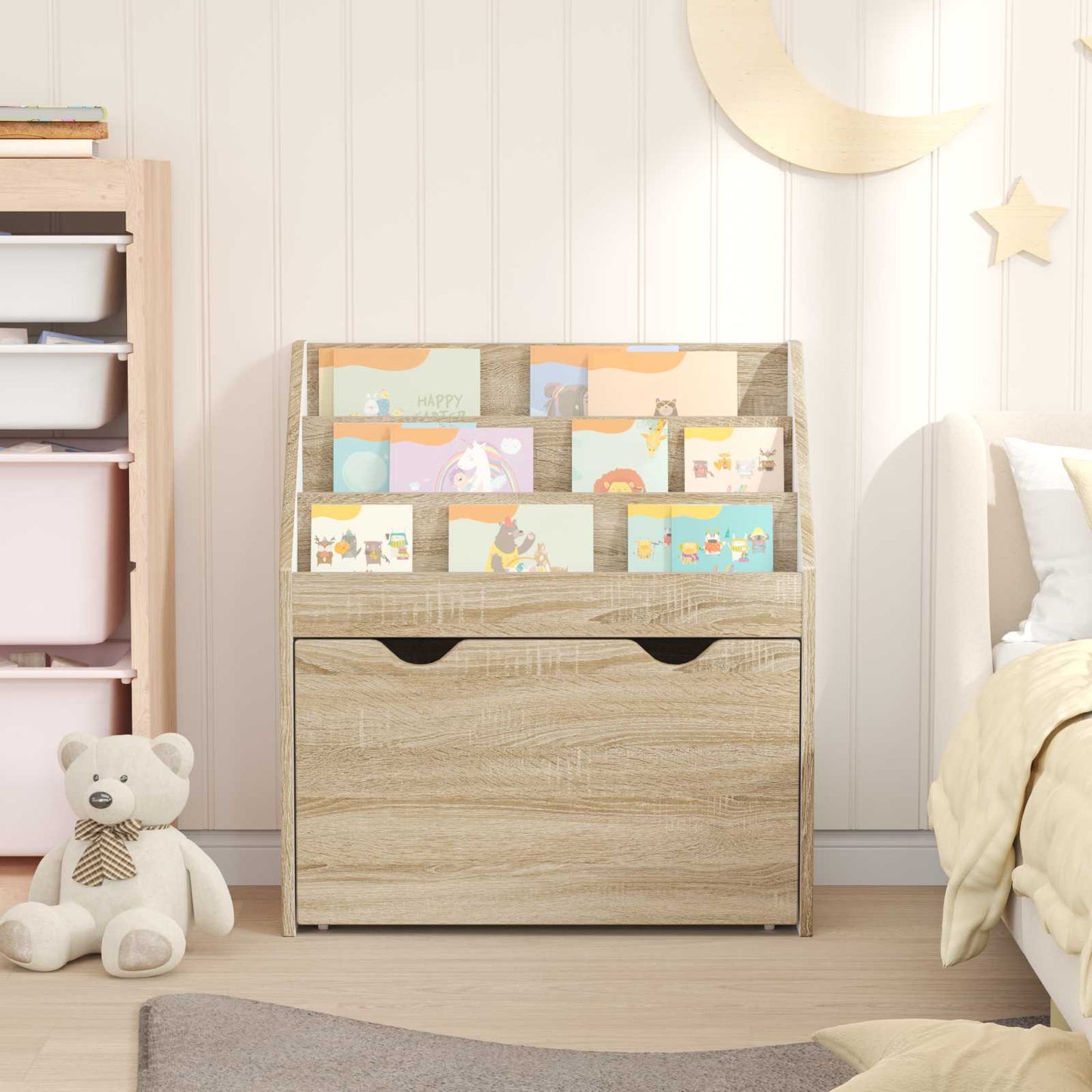 Kids Bookshelf Sonoma Oak 60 x 29.5 x 69 cm Engineered Wood