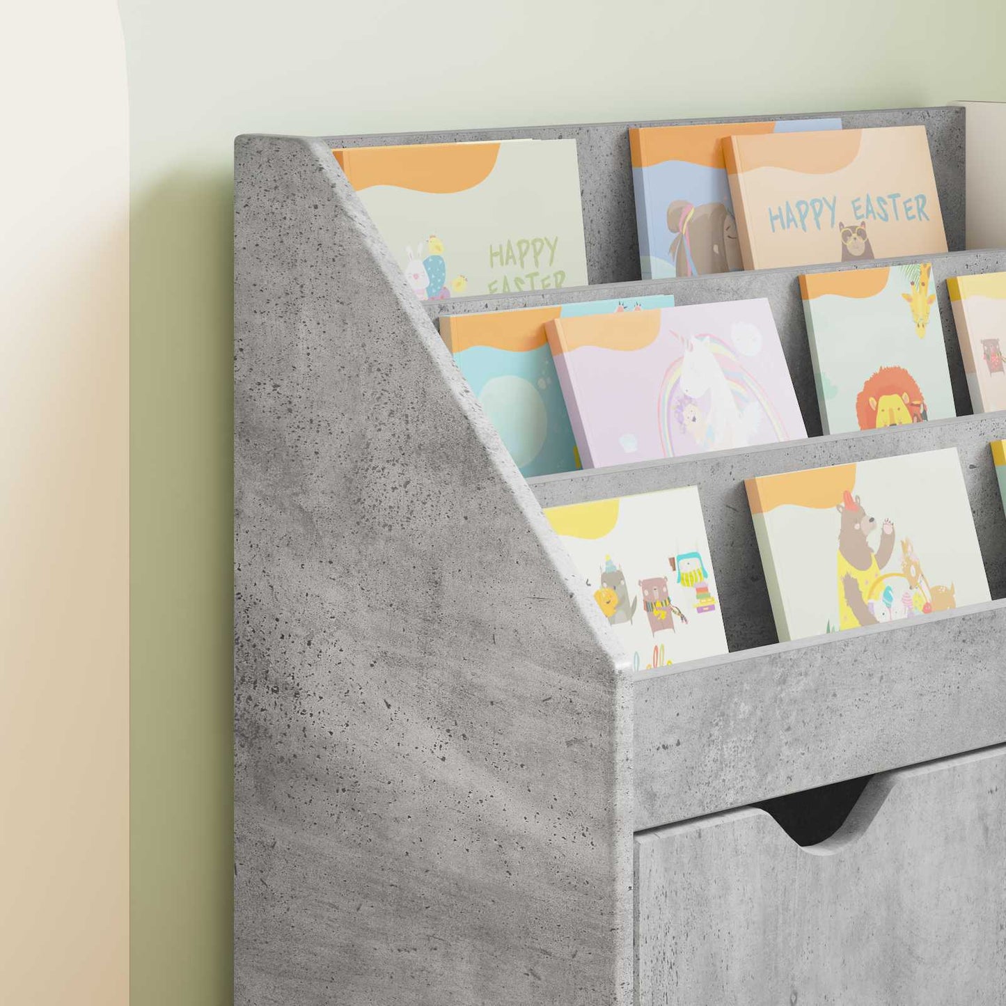 Kids Bookshelf Concrete Grey 60 x 29.5 x 69 cm Engineered Wood