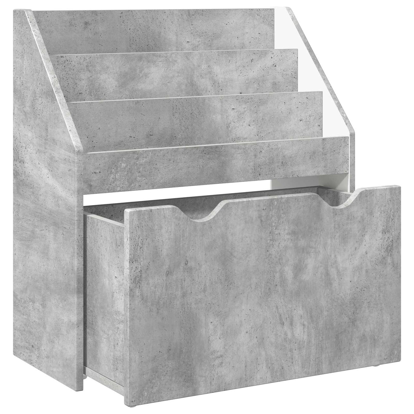 Kids Bookshelf Concrete Grey 60 x 29.5 x 69 cm Engineered Wood