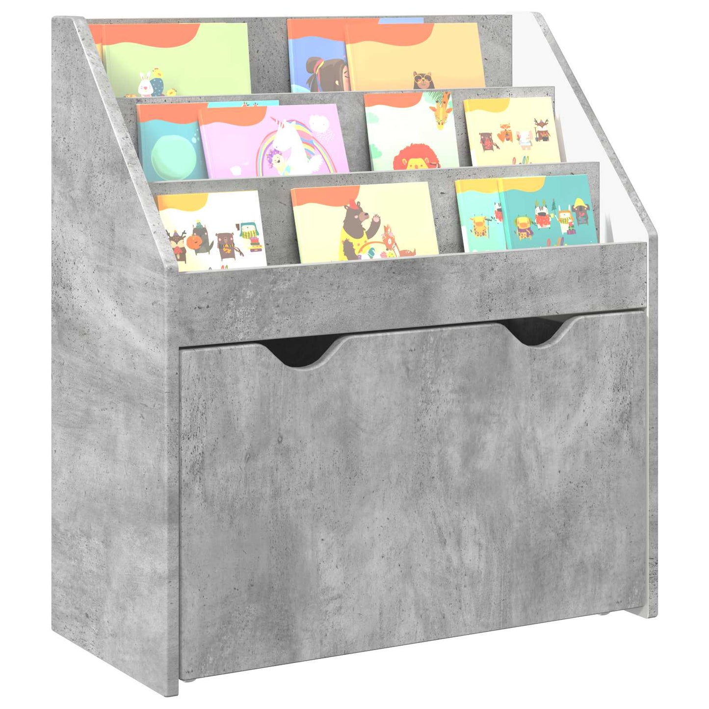 Kids Bookshelf Concrete Grey 60 x 29.5 x 69 cm Engineered Wood