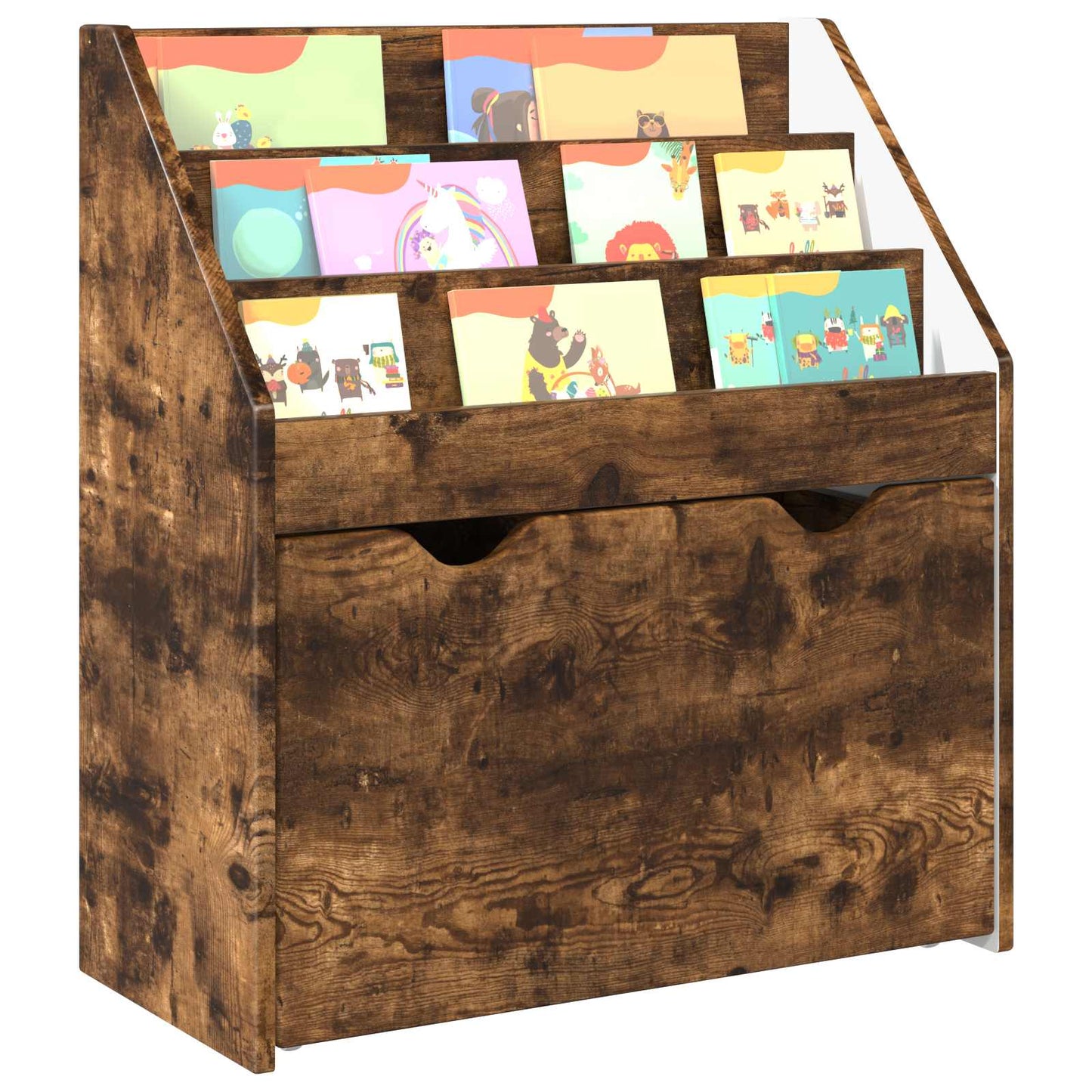 Kids Bookshelf Smoked Oak 60 x 29.5 x 69 cm Engineered Wood