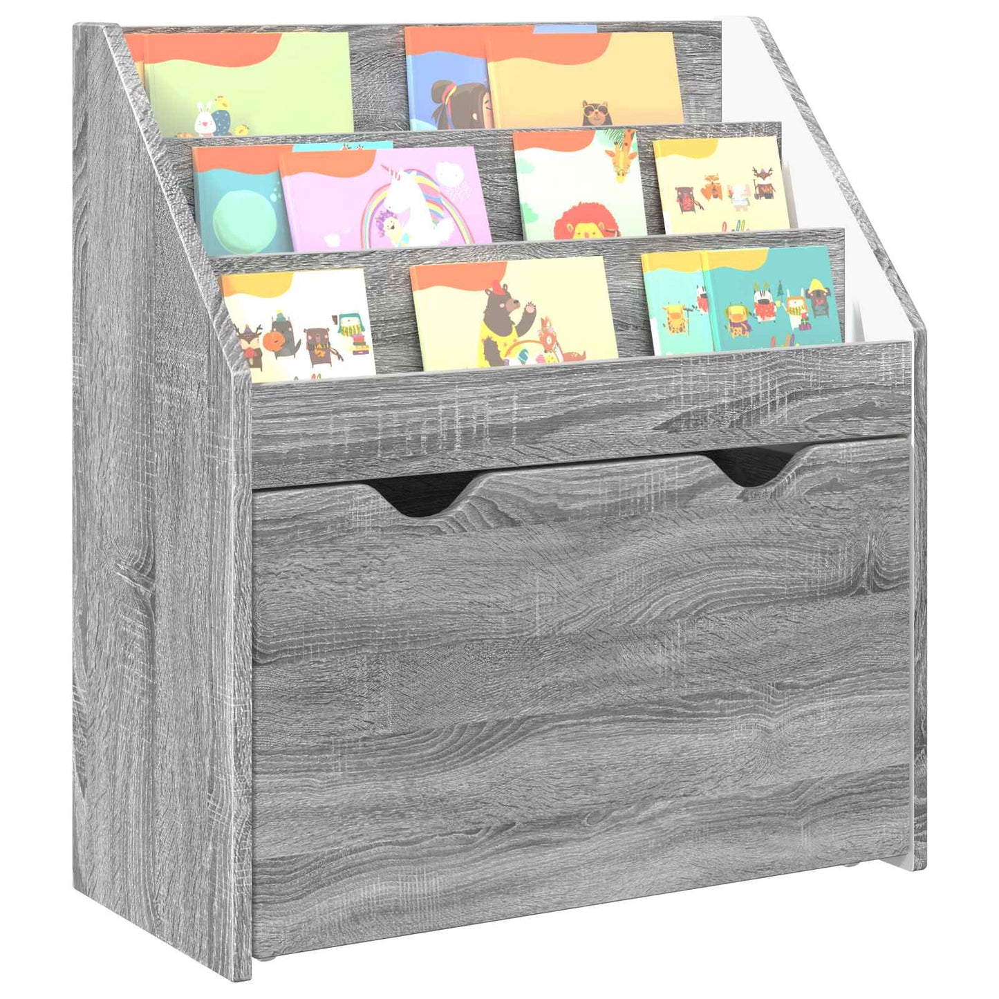 Kids Bookshelf Grey Sonoma 60 x 29.5 x 69 cm Engineered Wood