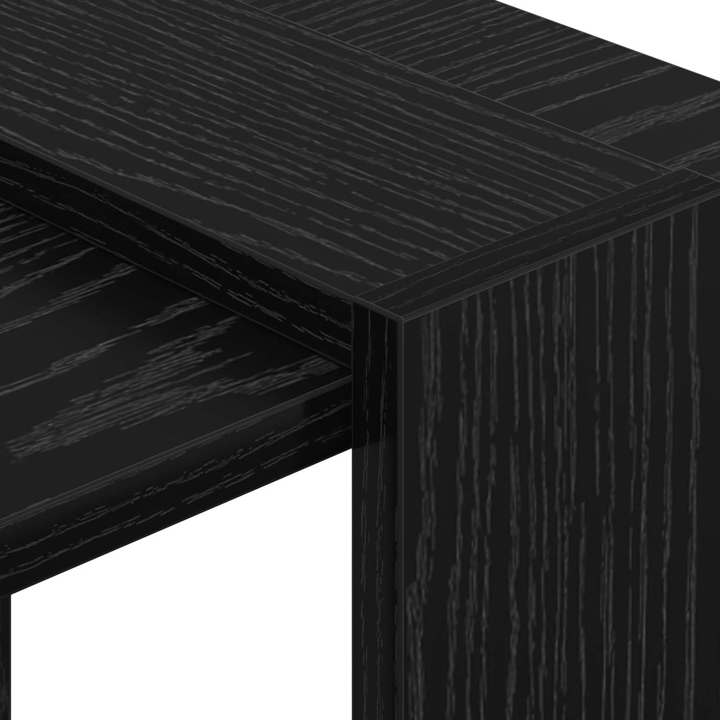Bookshelf 2-Tier 52 x 25 x 71.5 cm Engineered Wood Black Oak