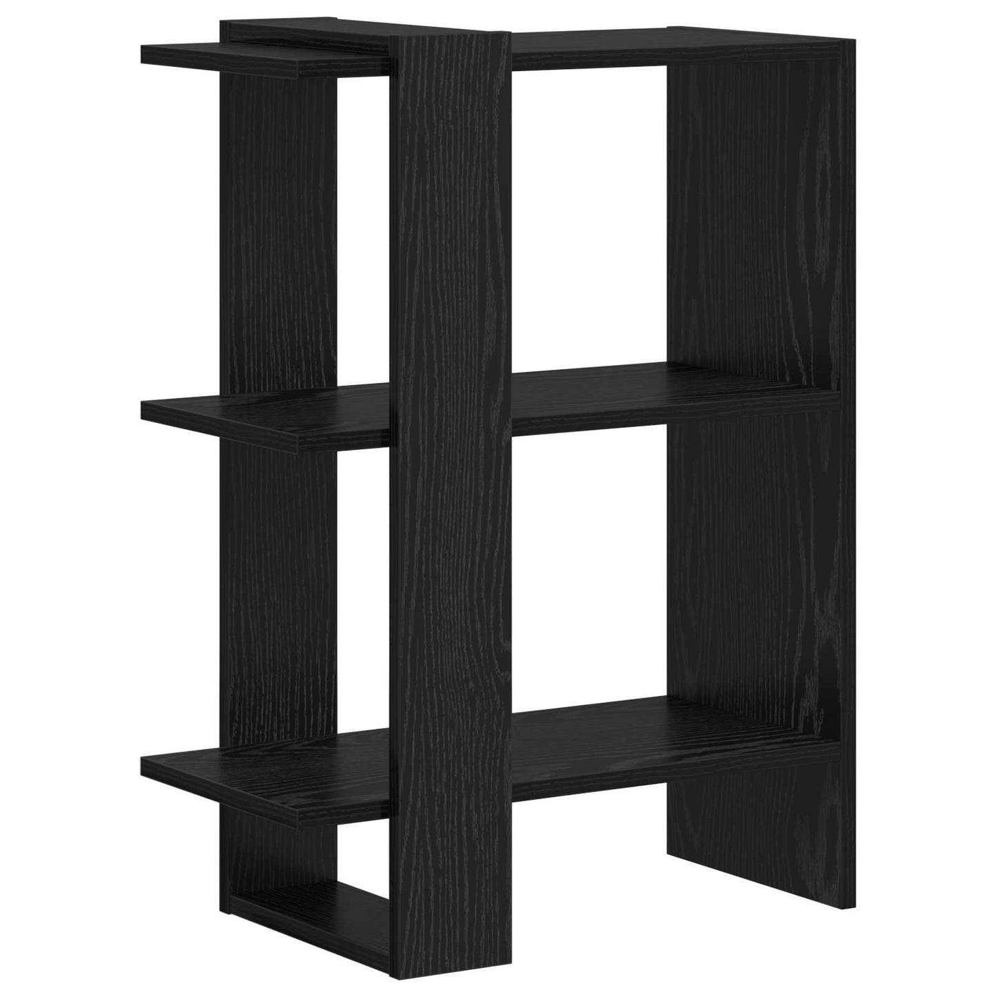 Bookshelf 2-Tier 52 x 25 x 71.5 cm Engineered Wood Black Oak