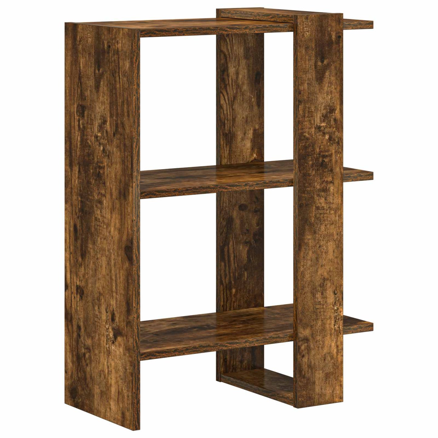 Bookshelf 2-Tier 52 x 25 x 71.5 cm Engineered Wood Smoked Oak
