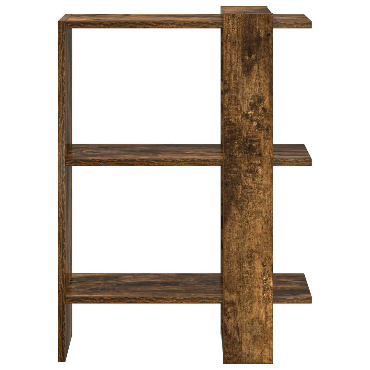 Bookshelf 2-Tier 52 x 25 x 71.5 cm Engineered Wood Smoked Oak