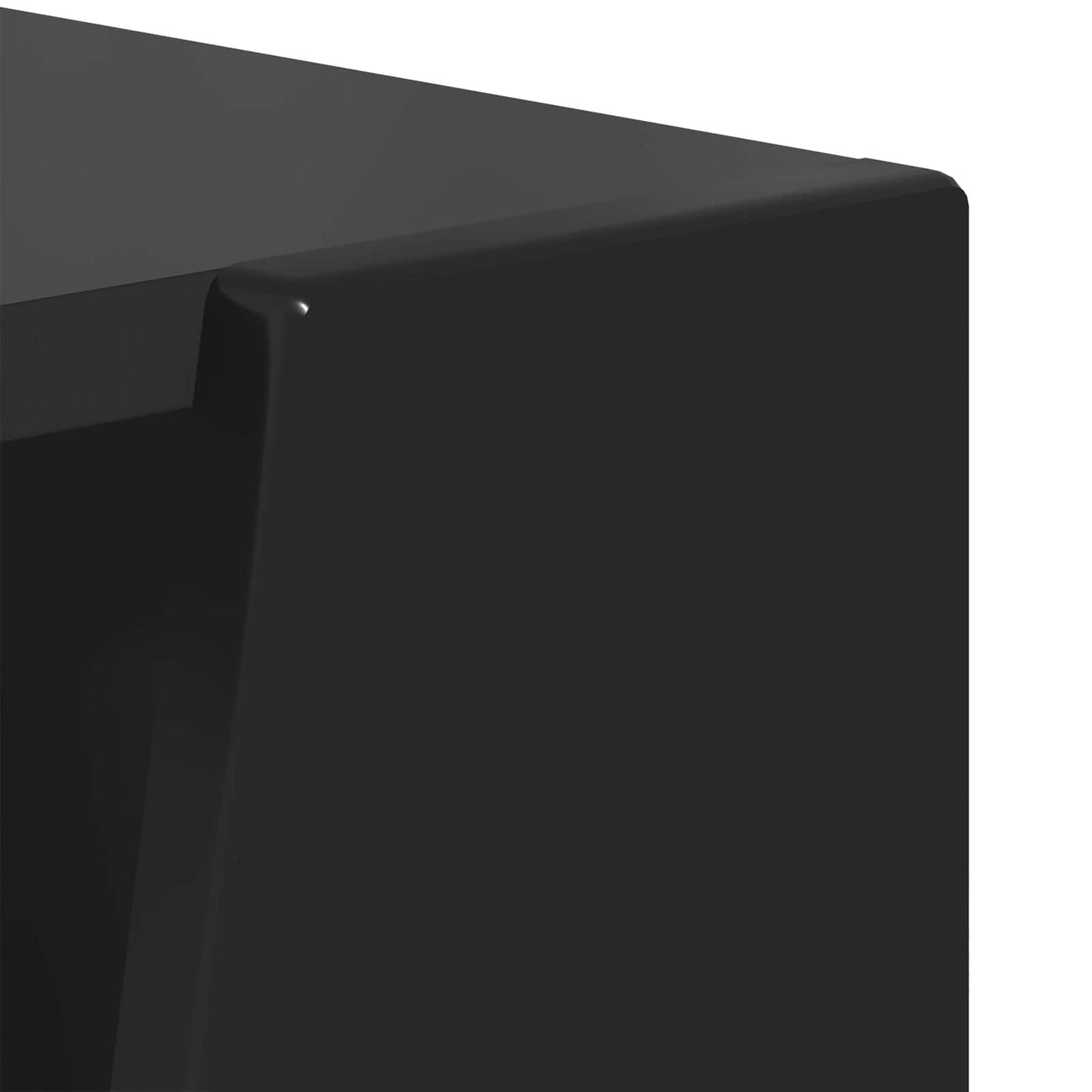 Side Shelf Black 33 x 32 x 70.5 cm Engineered Wood