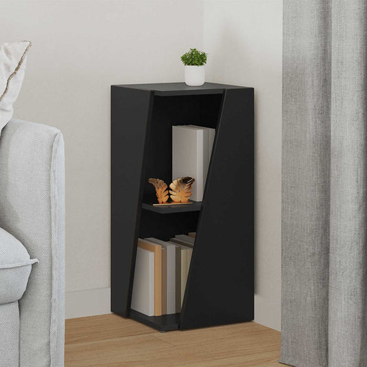 Side Shelf Black 33 x 32 x 70.5 cm Engineered Wood