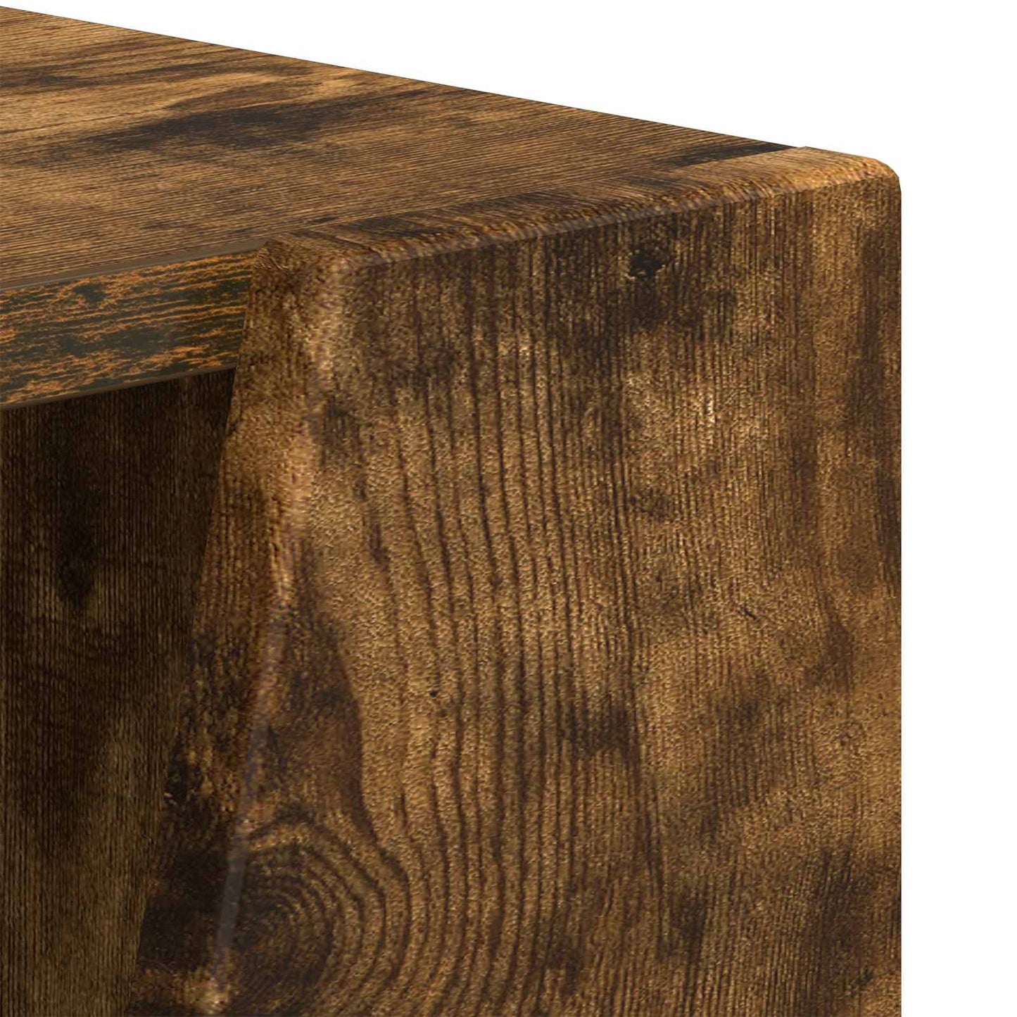 Side Shelf Smoked Oak 33 x 32 x 70.5 cm Engineered Wood
