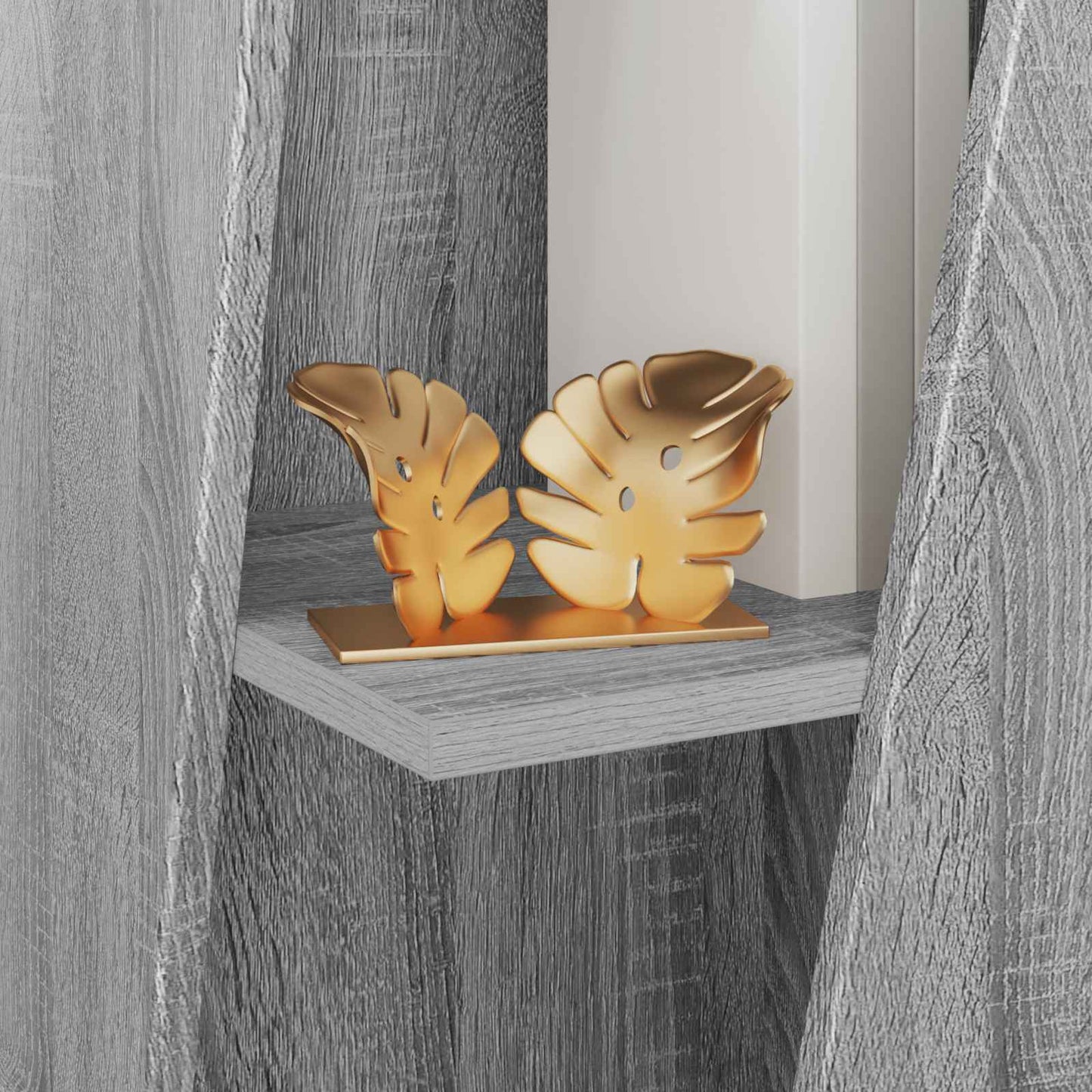 Side Shelf Grey Sonoma 33 x 32 x 70.5 cm Engineered Wood