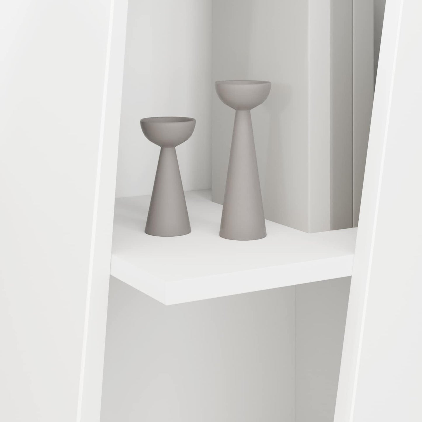 Side Shelf 33 x 32 x 100.5 cm Engineered Wood White