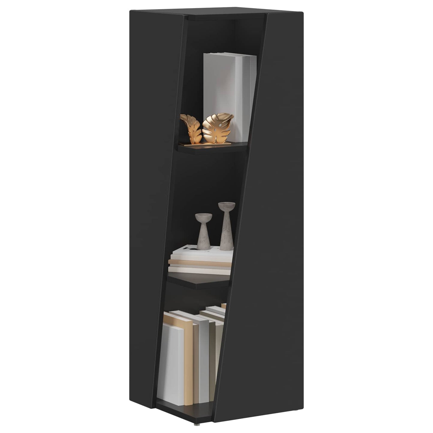 Side Shelf 33 x 32 x 100.5 cm Engineered Wood Black